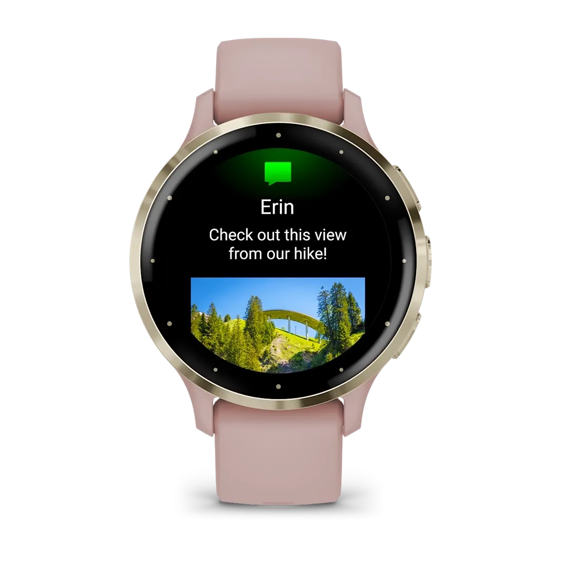 * Venu 3S Soft Gold Stainless Steel Bezel With Dust Ros