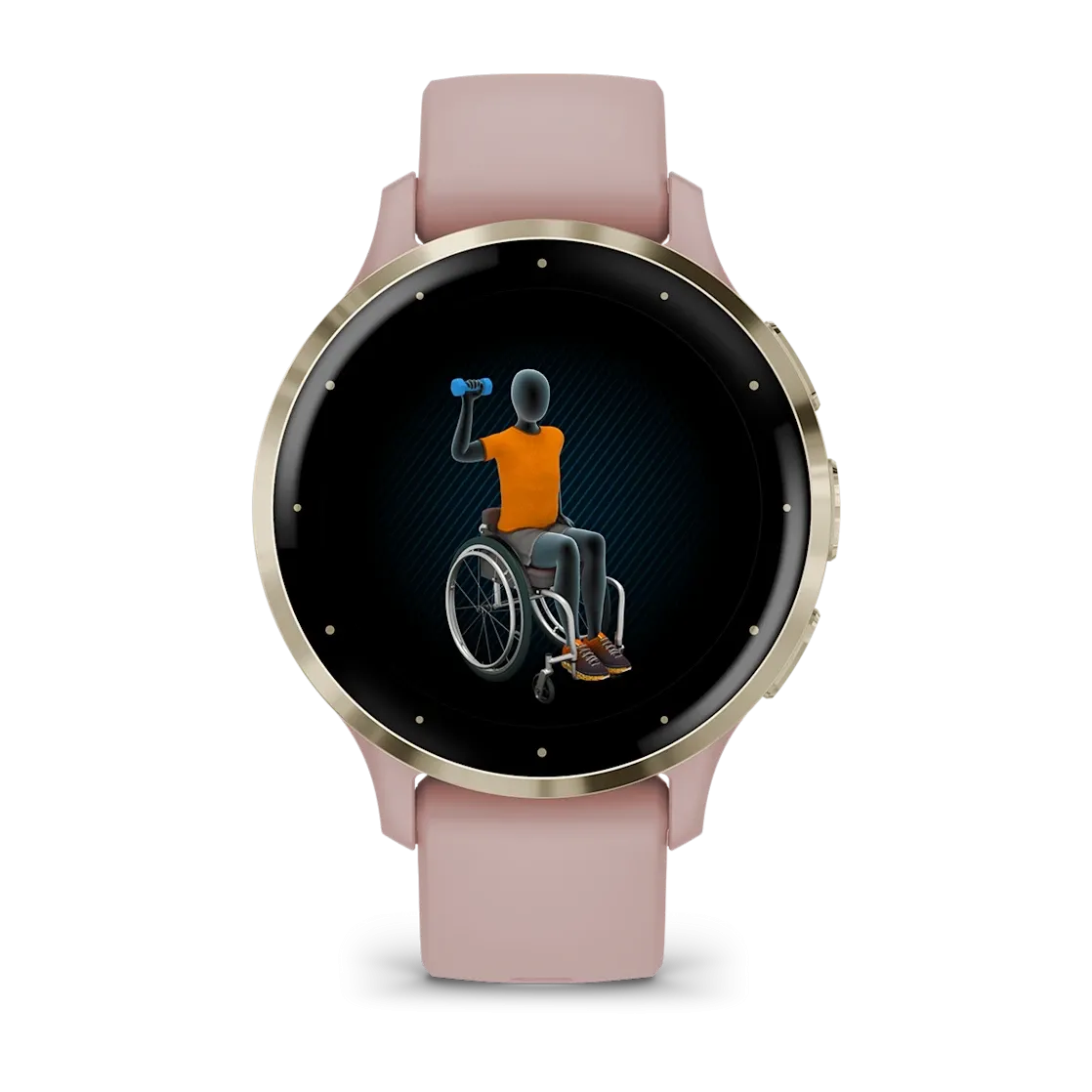 * Venu 3S Soft Gold Stainless Steel Bezel With Dust Ros