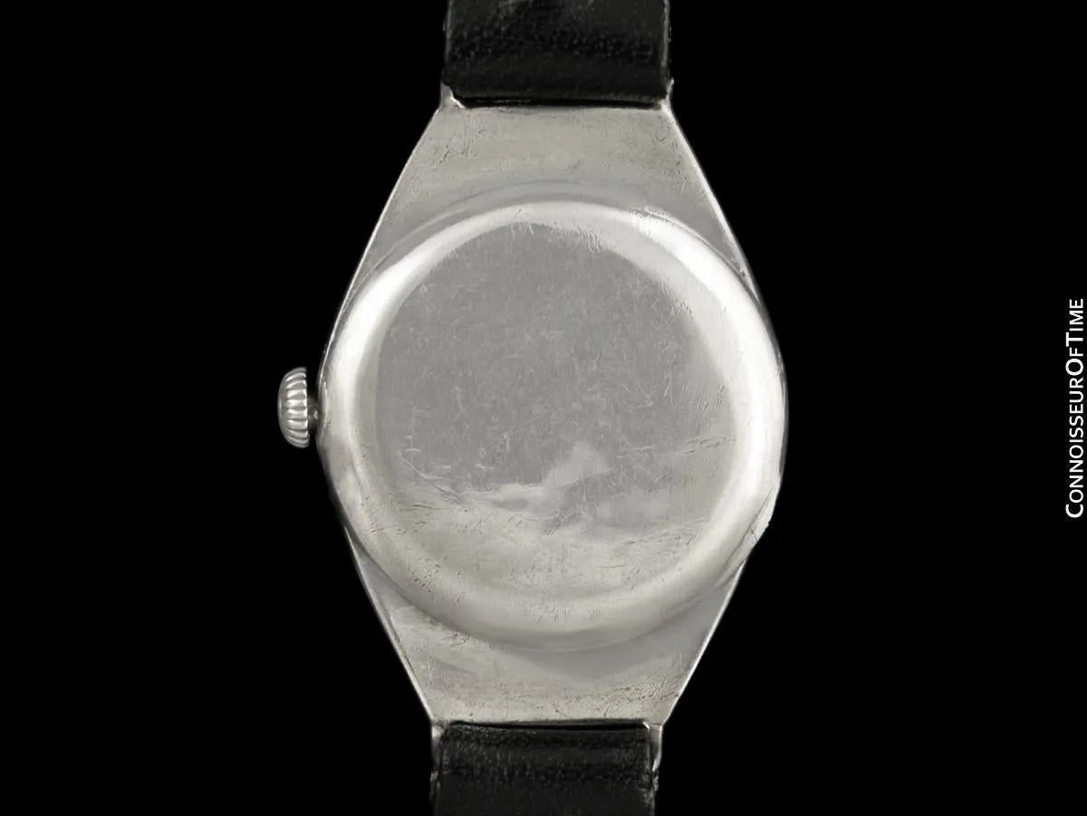 1912 Rolex Extremely Rare & Early Vintage Ladies Pre-World War I Era Trench Watch - Sterling Silver & Enamel