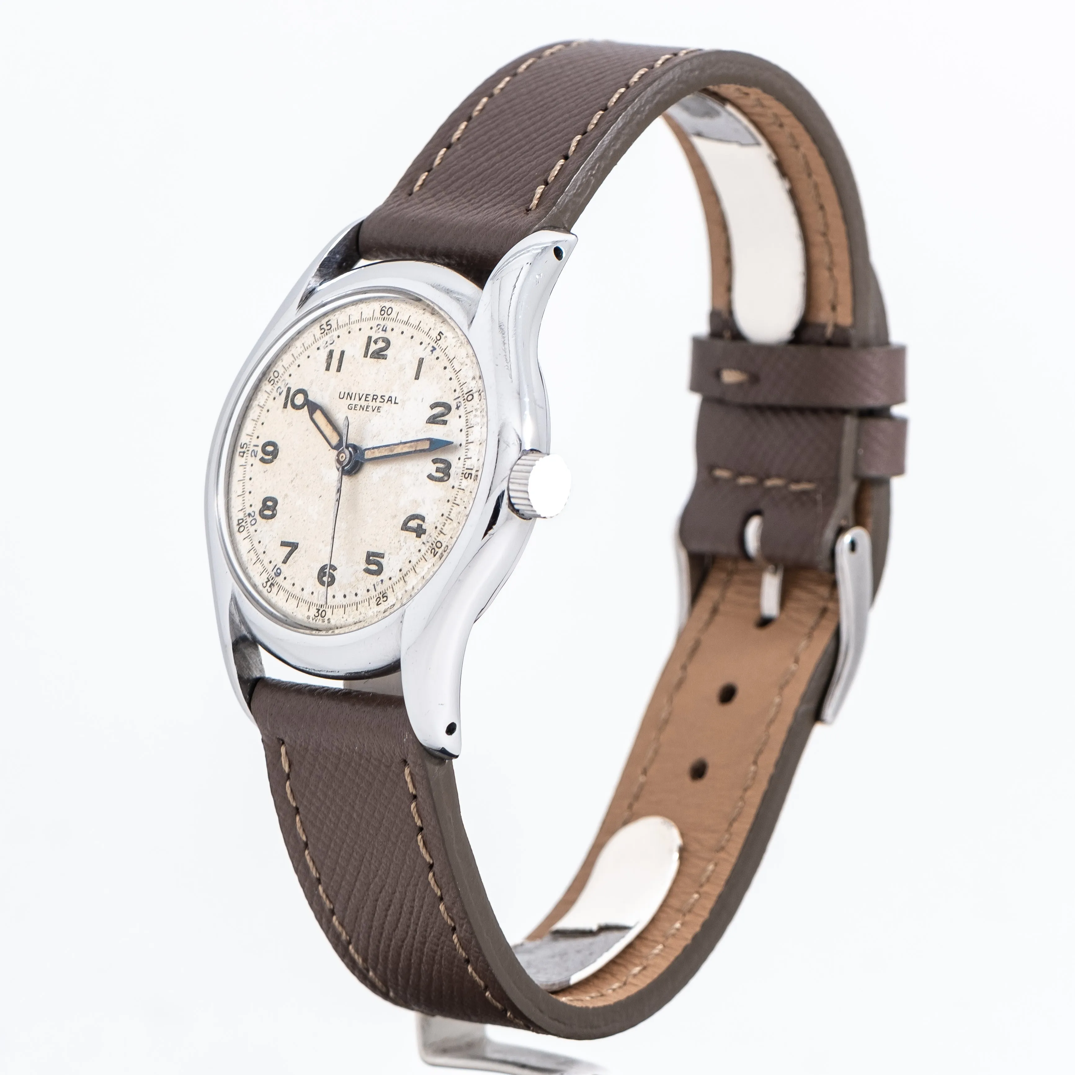 1943 Vintage Universal Geneve WWII Era Military Ref. 20504 in Stainless Steel ( #14189)
