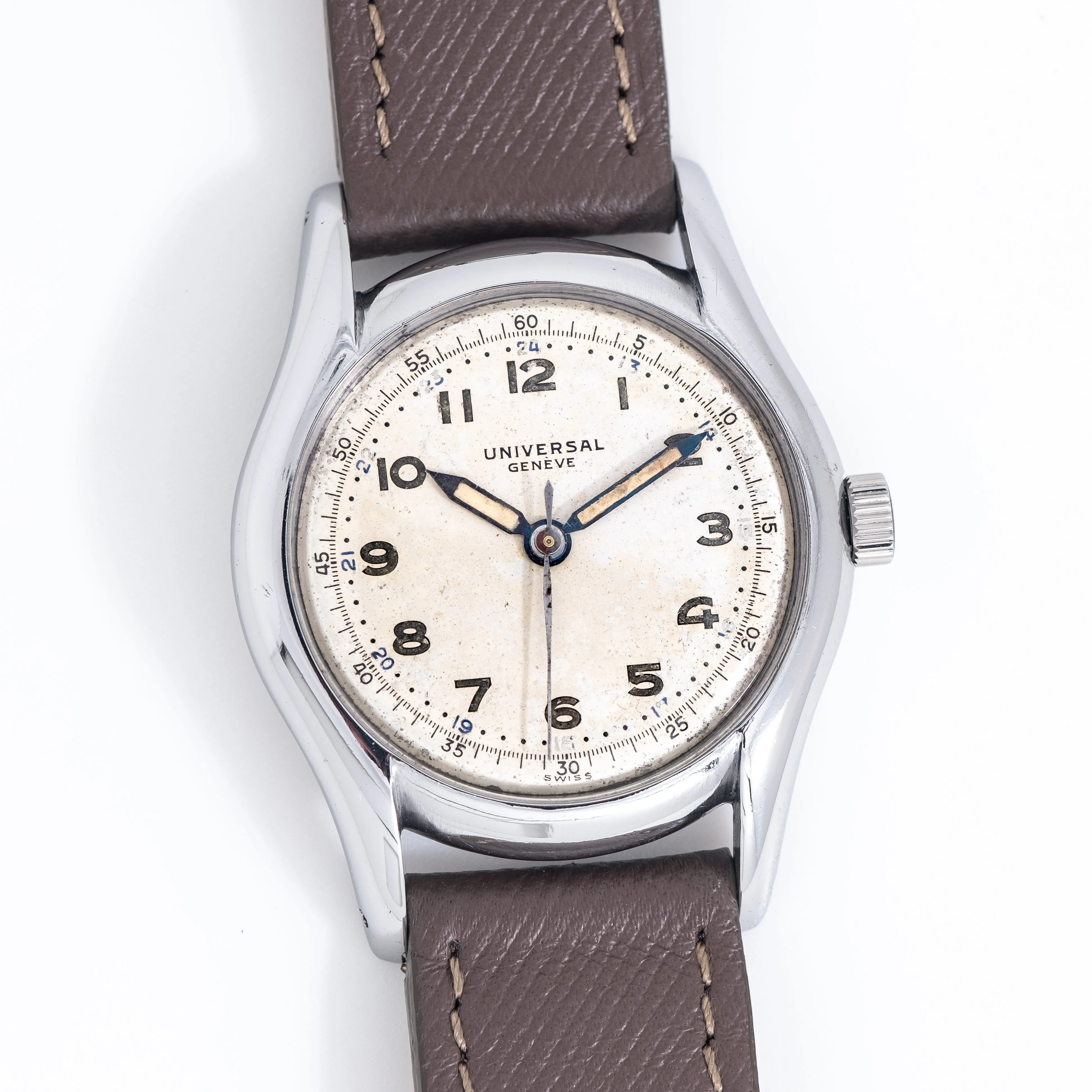 1943 Vintage Universal Geneve WWII Era Military Ref. 20504 in Stainless Steel ( #14189)