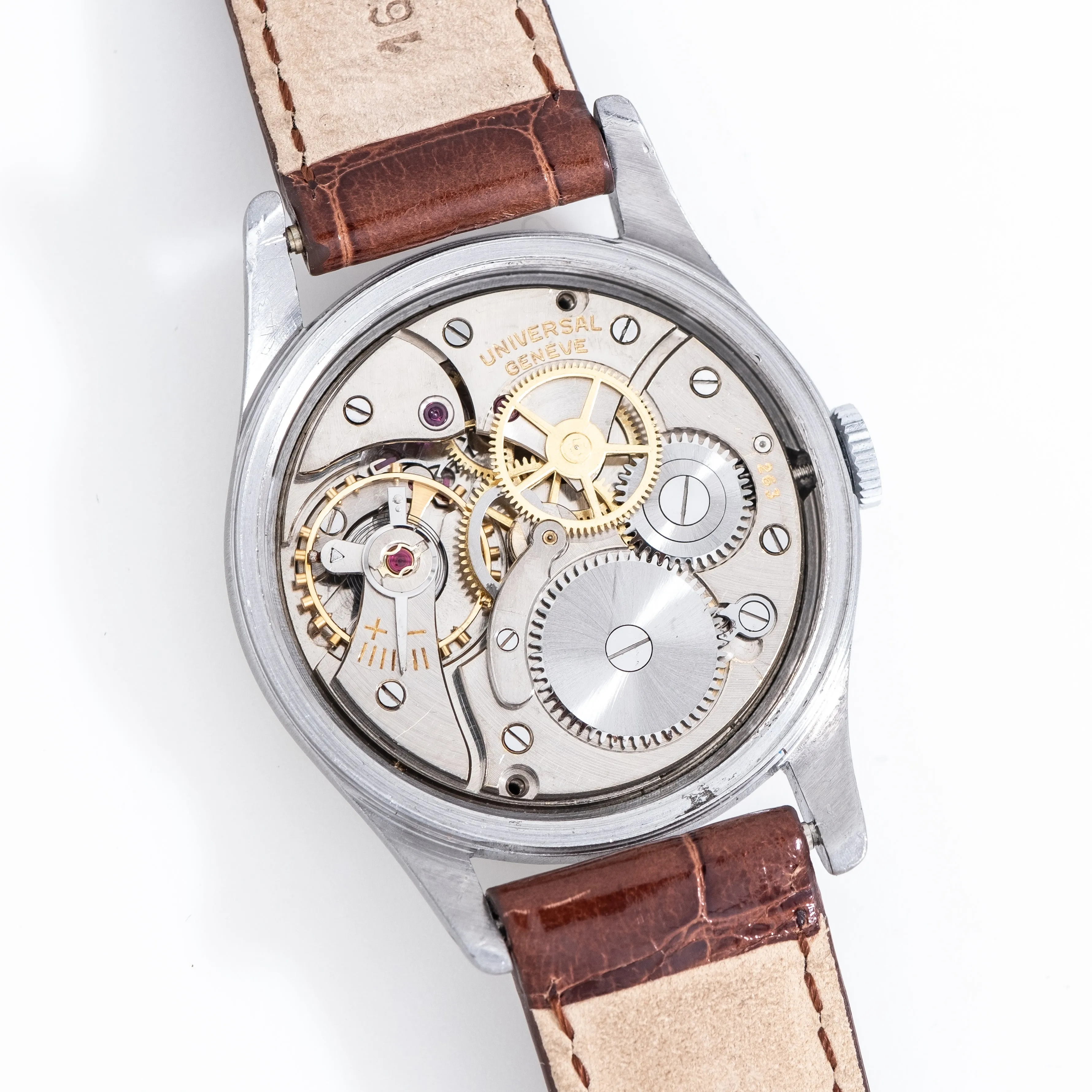 1945 Vintage Universal Geneve Ref. 20724 WWII Era Military Enversteel Watch ( #14182)