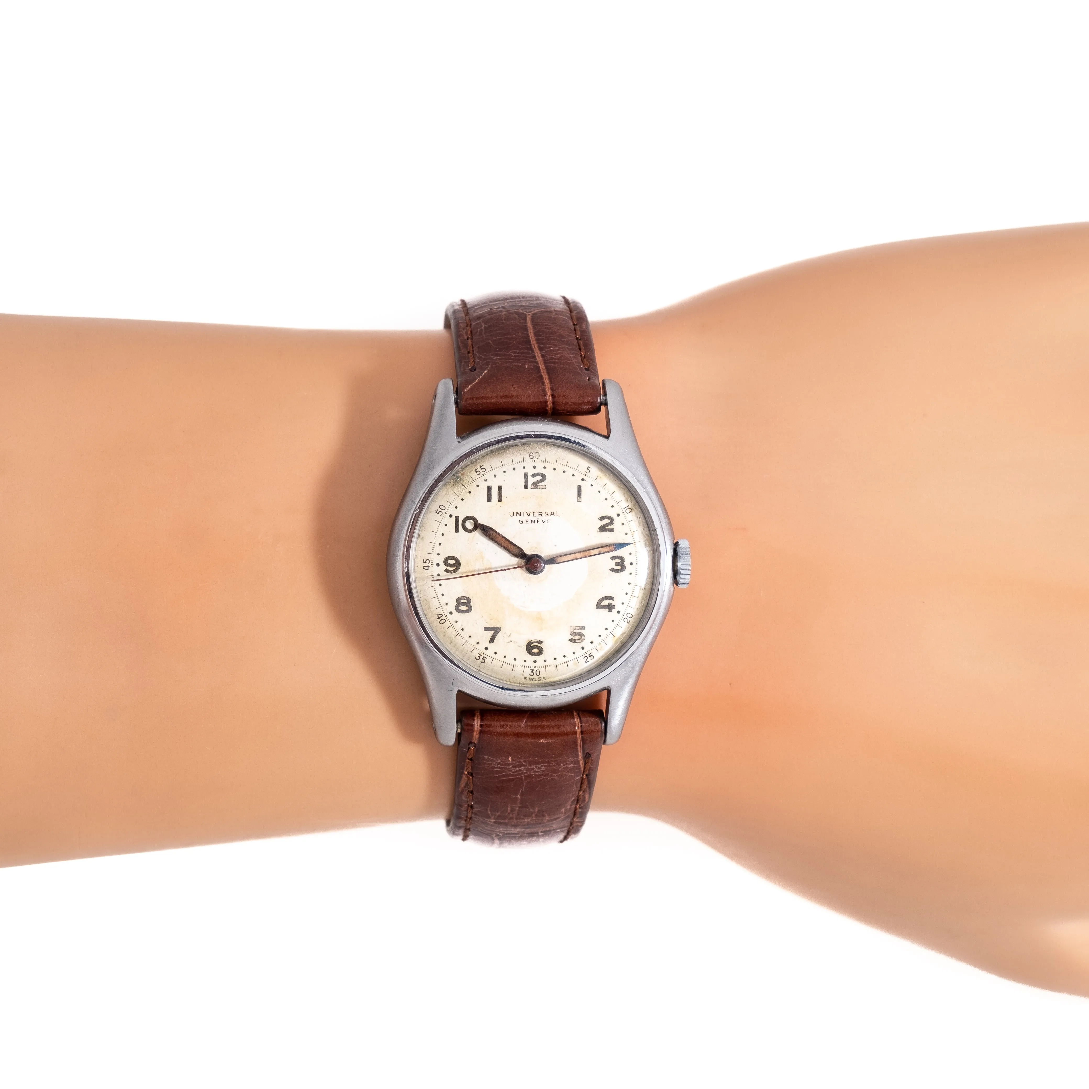1945 Vintage Universal Geneve Ref. 20724 WWII Era Military Enversteel Watch ( #14182)