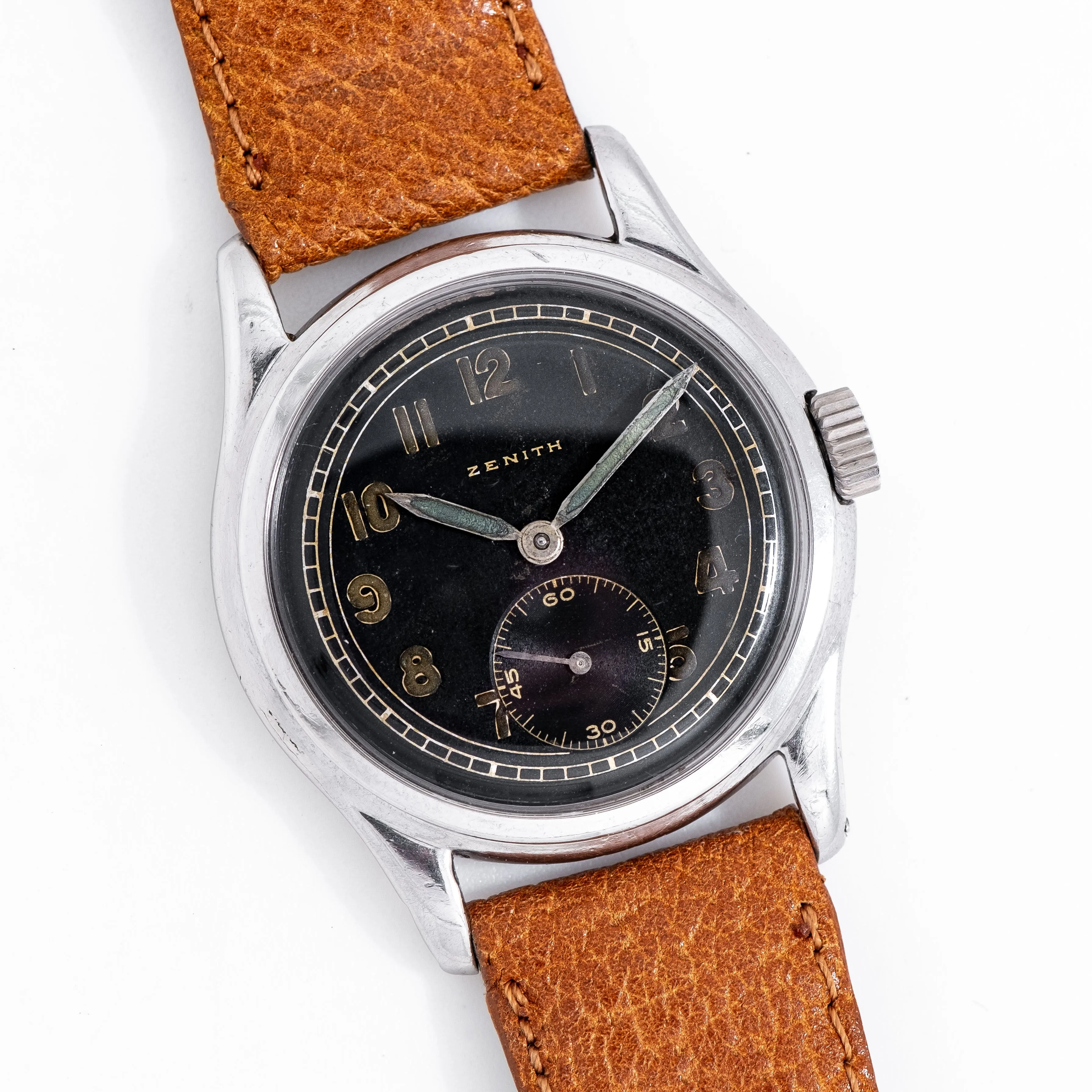 1950's Vintage Zenith Military-Style Watch in Stainless Steel (# 14823)