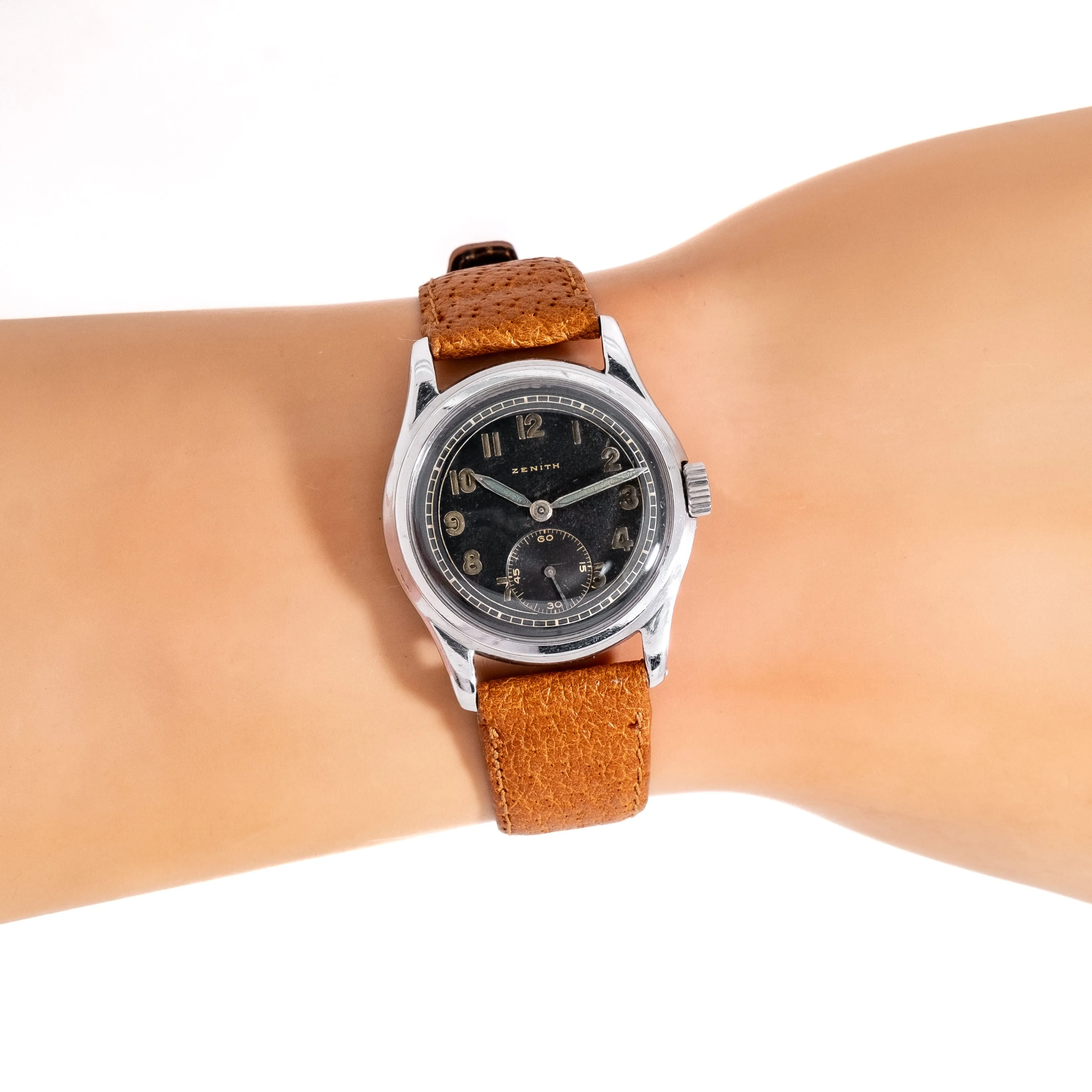 1950's Vintage Zenith Military-Style Watch in Stainless Steel (# 14823)