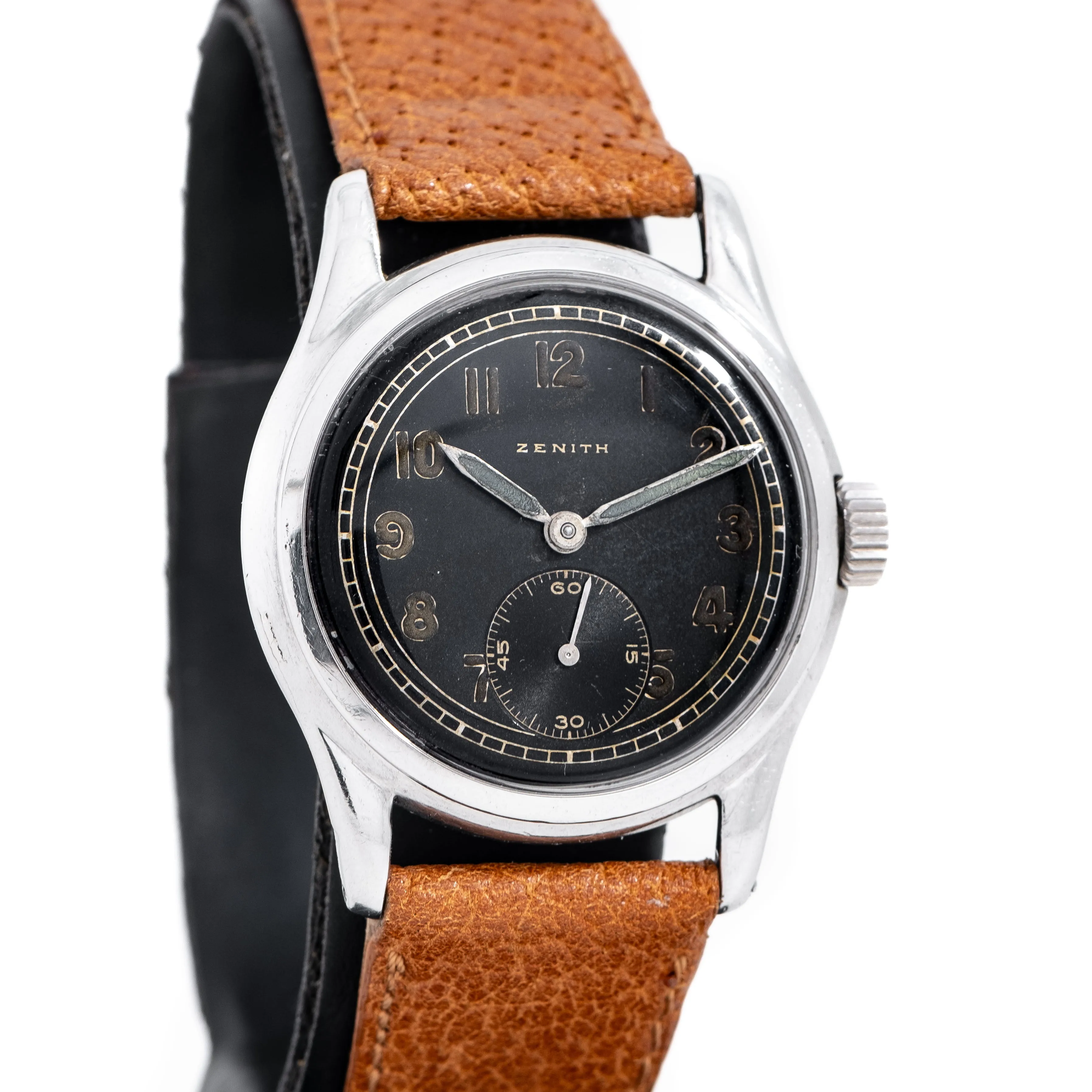 1950's Vintage Zenith Military-Style Watch in Stainless Steel (# 14823)