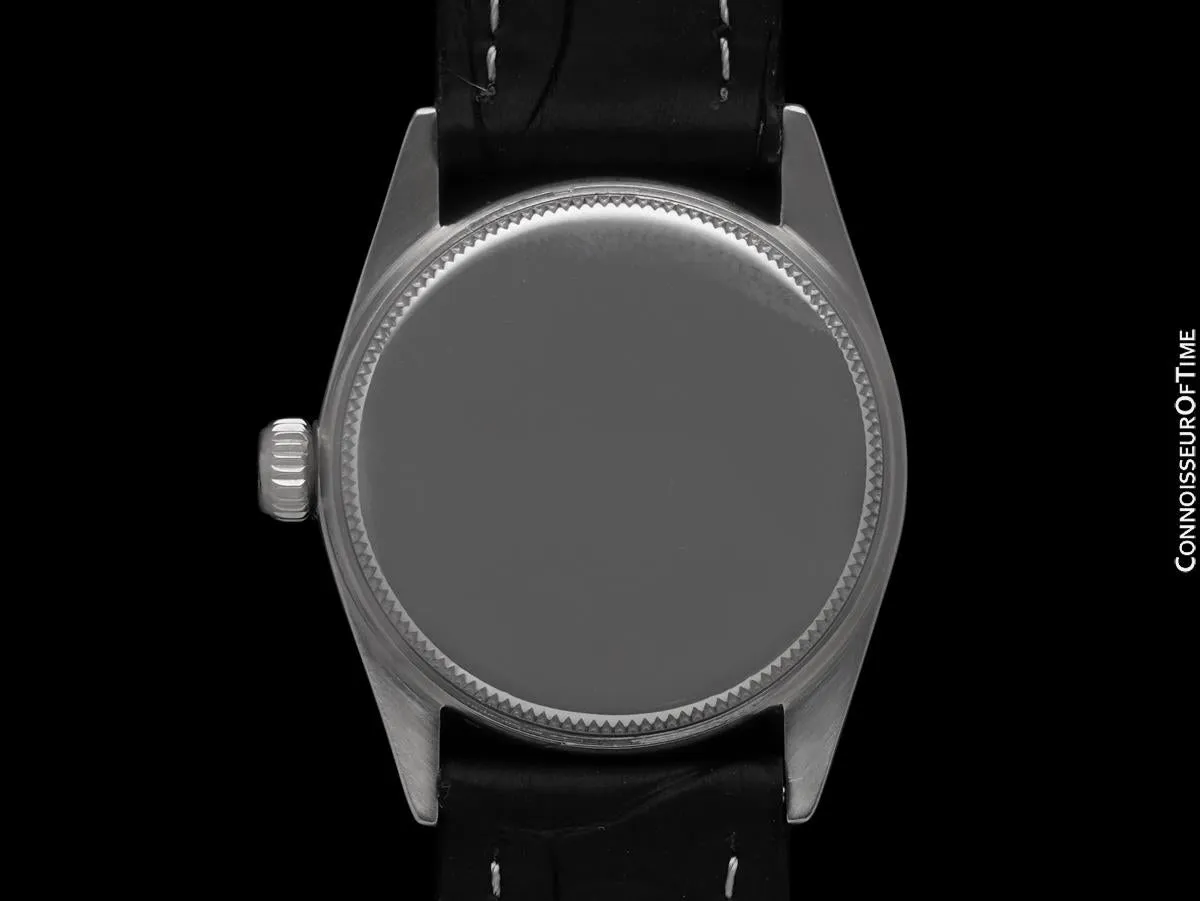 1956 Rolex Oysterdate Vintage Mens Midsize Unisex Ref. 6466 Watch - Stainless Steel