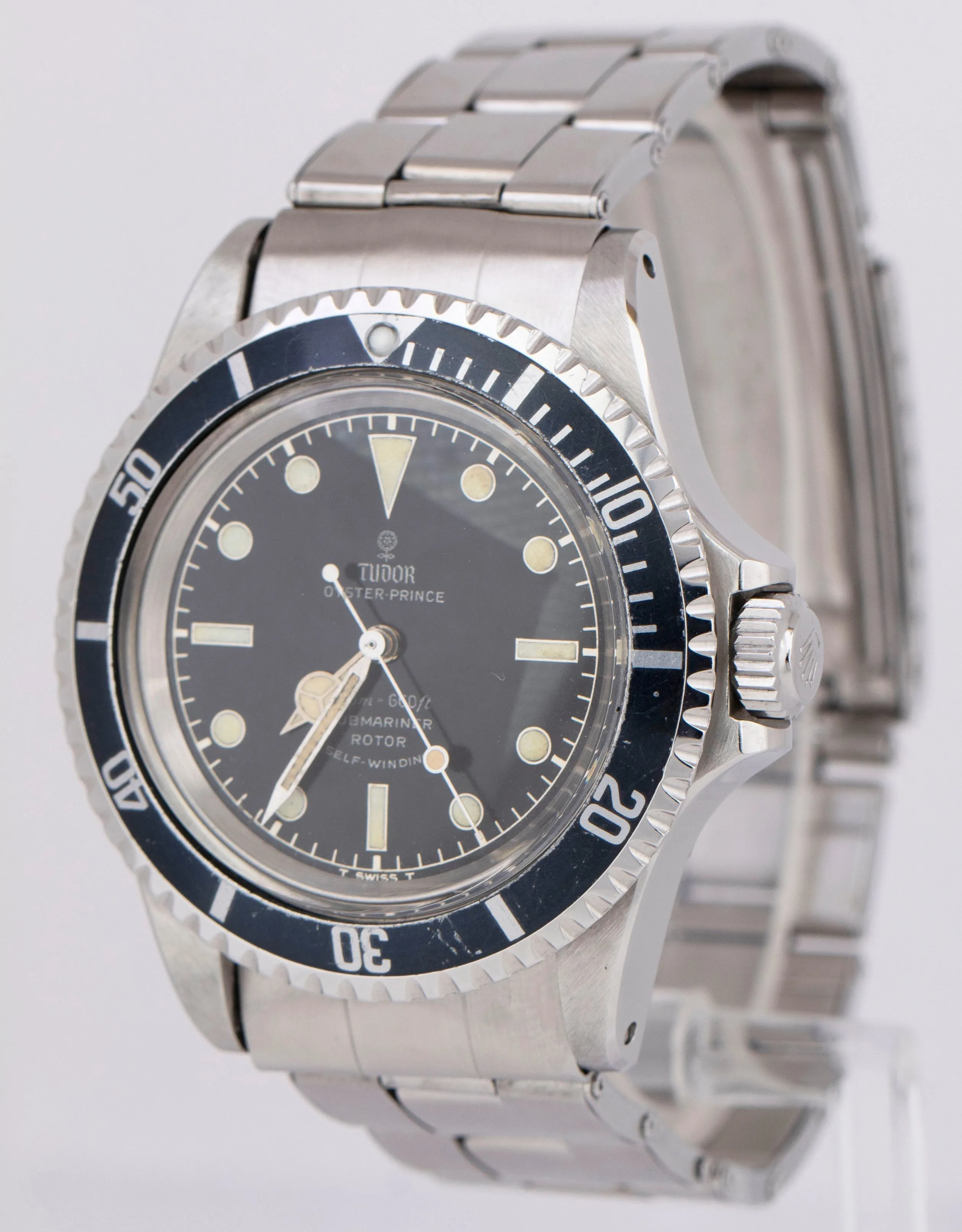 1965 Tudor Oyster Prince Submariner Stainless Steel MK5 Patina Dive Watch 7928