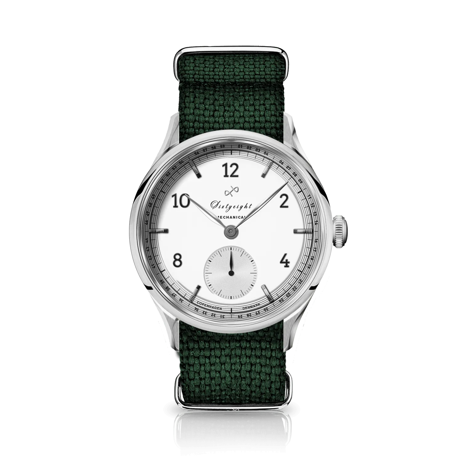 1968 Mechanical (Hand-Wound), Steel / White