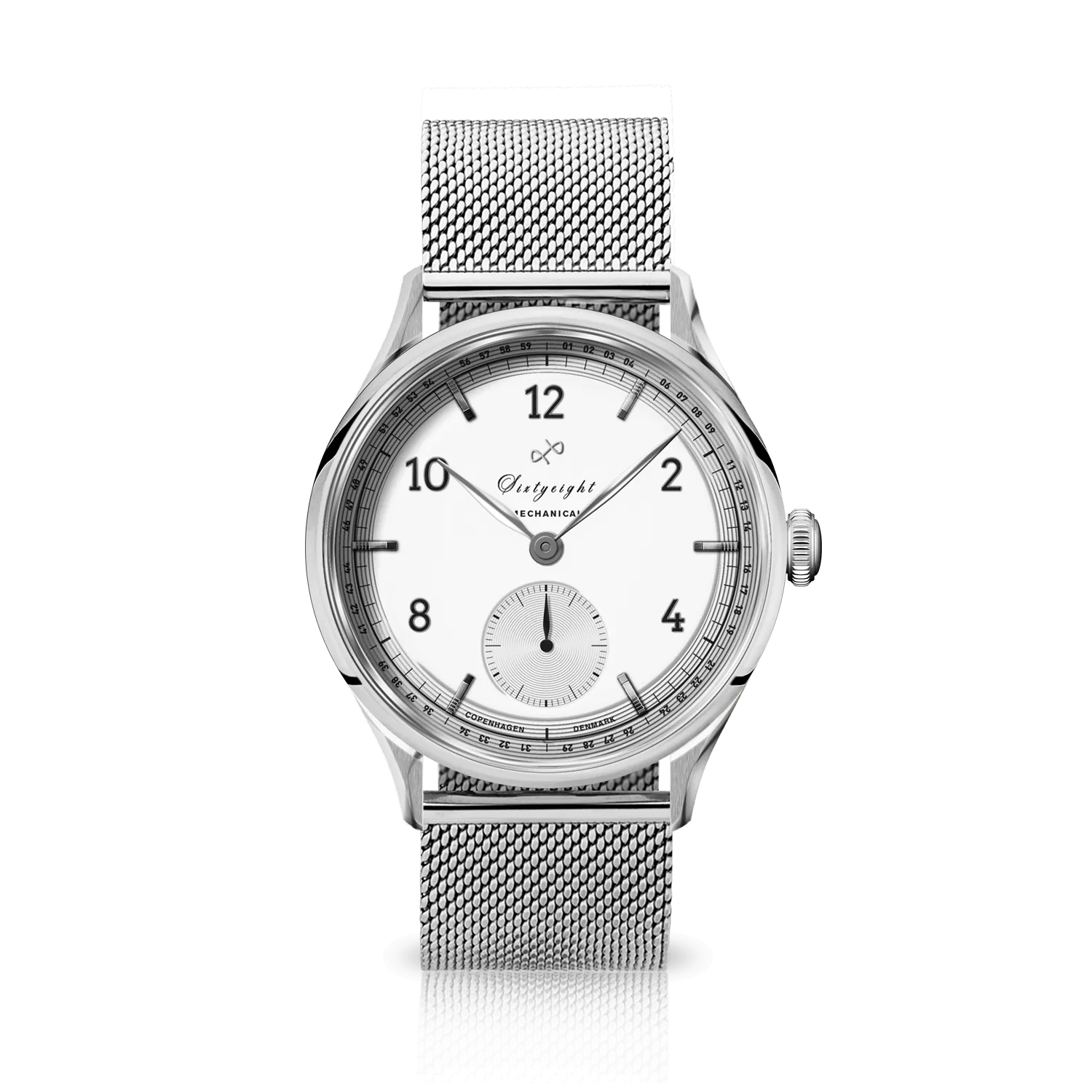 1968 Mechanical (Hand-Wound), Steel / White