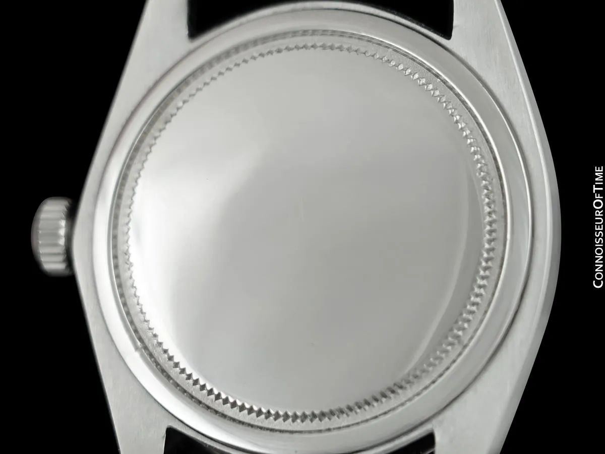 1968 Rolex Oysterdate Mens Vintage Ref. 6694 Date Watch with Blue Dial - Stainless Steel & Diamonds