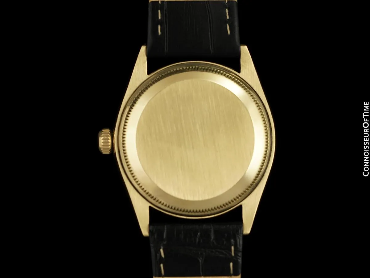 1969 Rolex Oyster Perpetual Classic Vintage Mens Watch, Ref. 6567 - 14K Gold