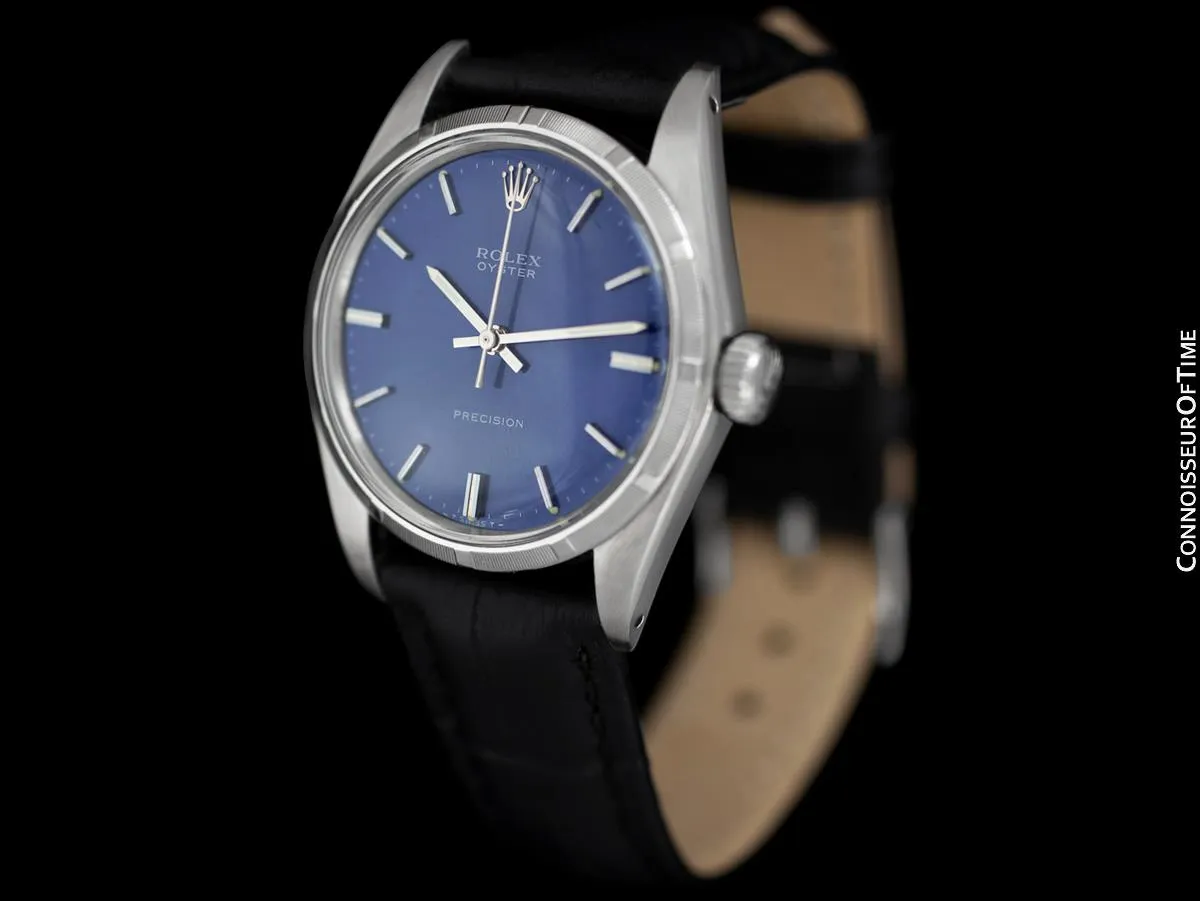 1971 Rolex Oyster Precision Classic Vintage Mens Handwound Watch - Stainless Steel