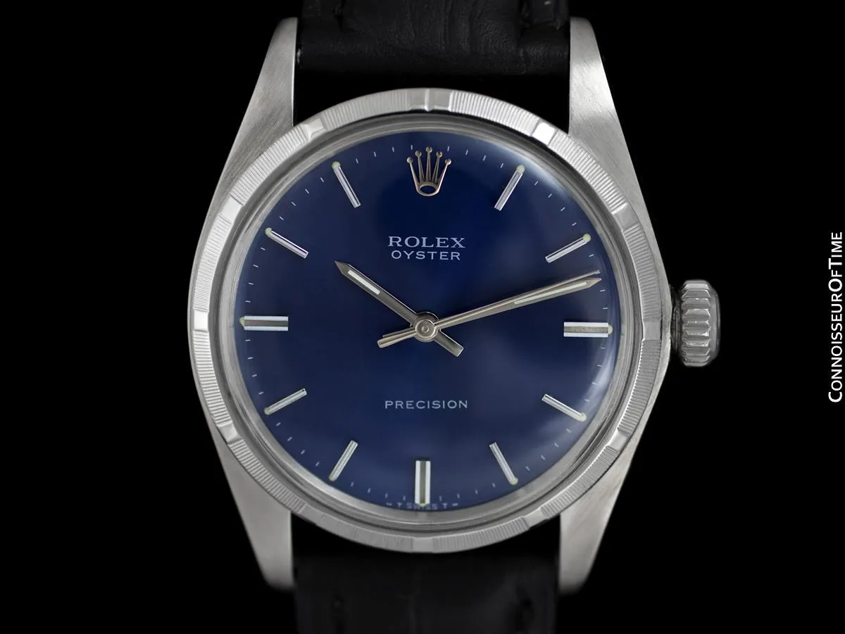 1971 Rolex Oyster Precision Classic Vintage Mens Handwound Watch - Stainless Steel