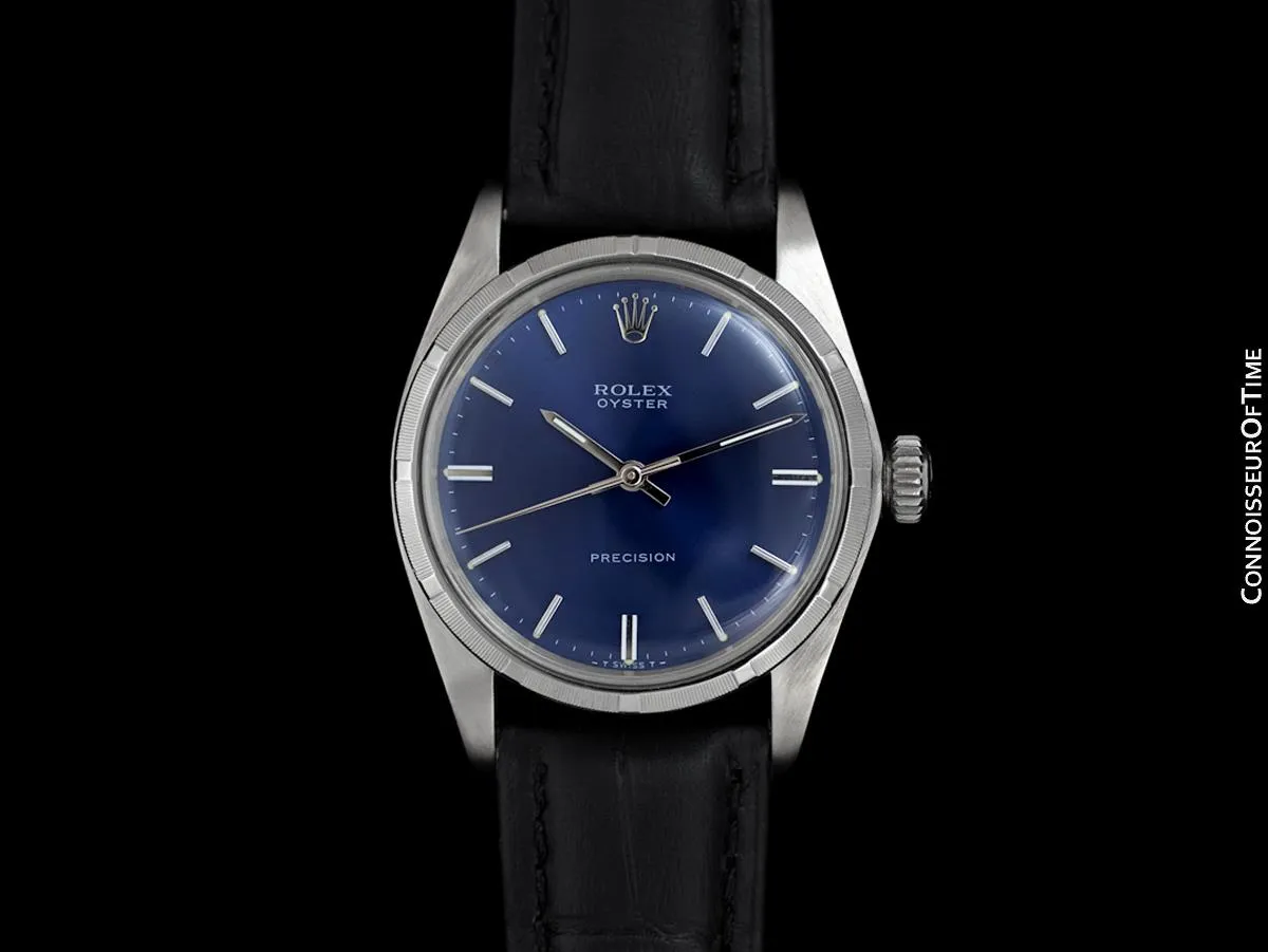 1971 Rolex Oyster Precision Classic Vintage Mens Handwound Watch - Stainless Steel
