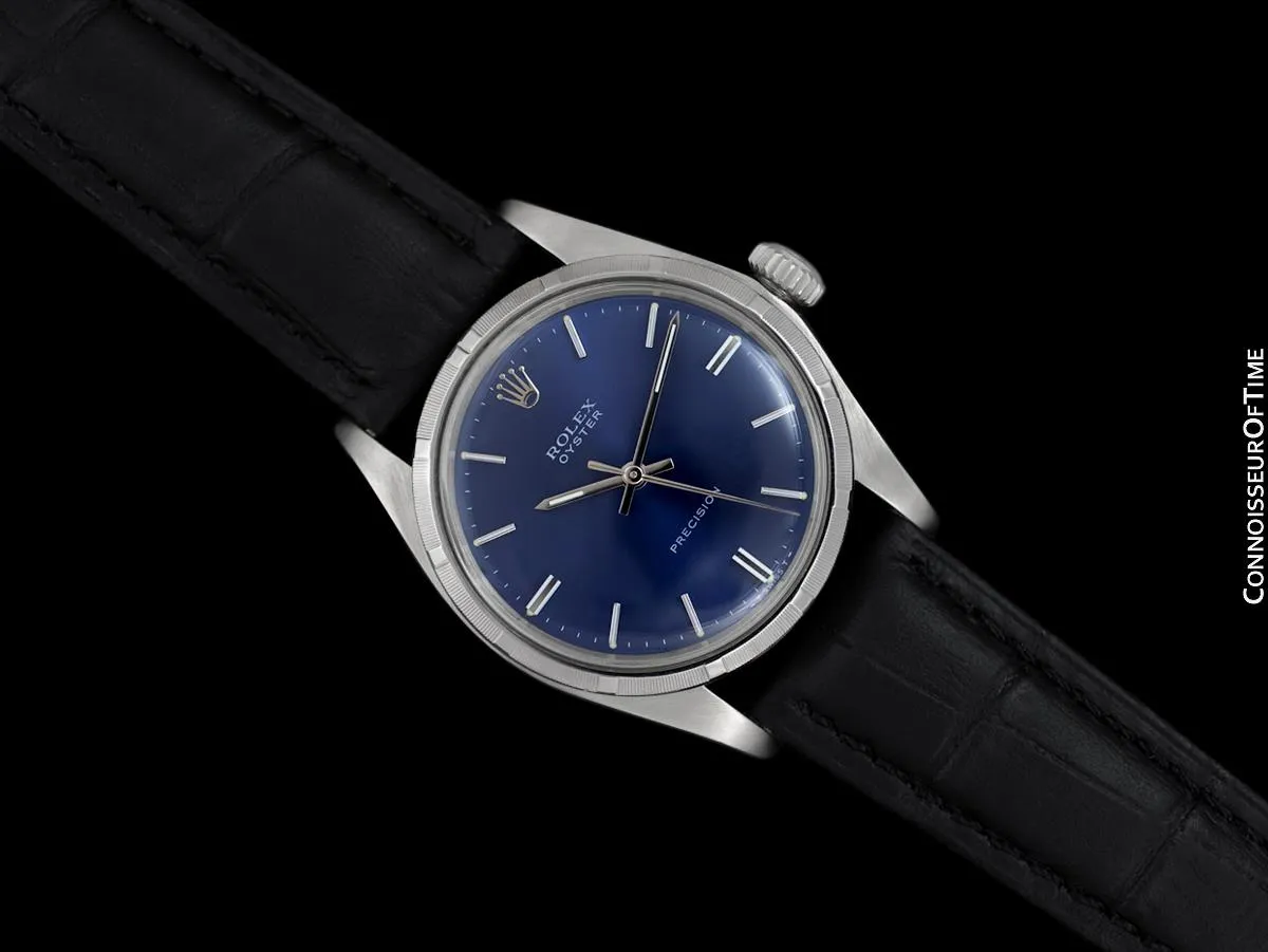 1971 Rolex Oyster Precision Classic Vintage Mens Handwound Watch - Stainless Steel