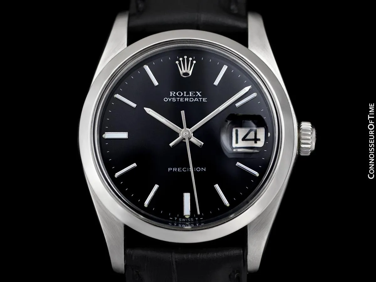 1975 Rolex Oysterdate Vintage Mens Watch with Date - Stainless Steel