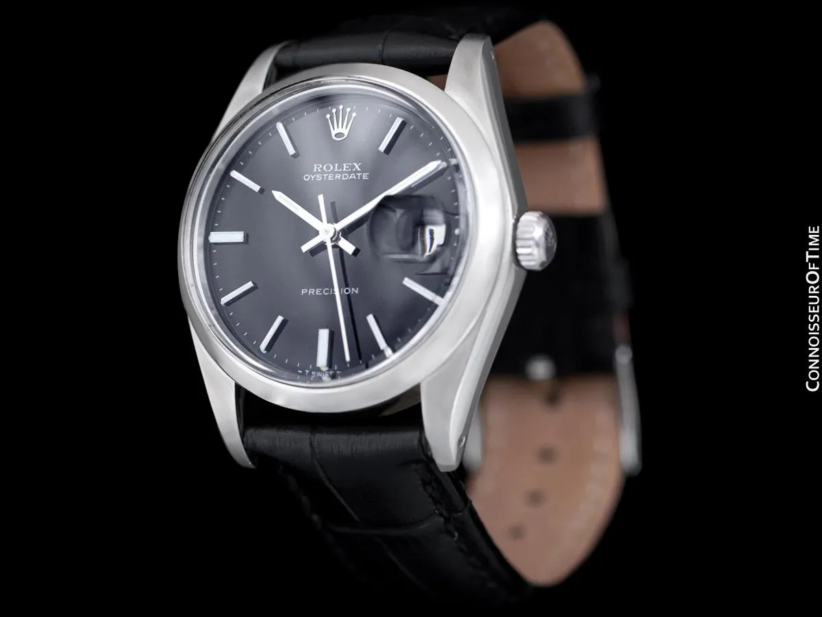 1975 Rolex Oysterdate Vintage Mens Watch with Date - Stainless Steel