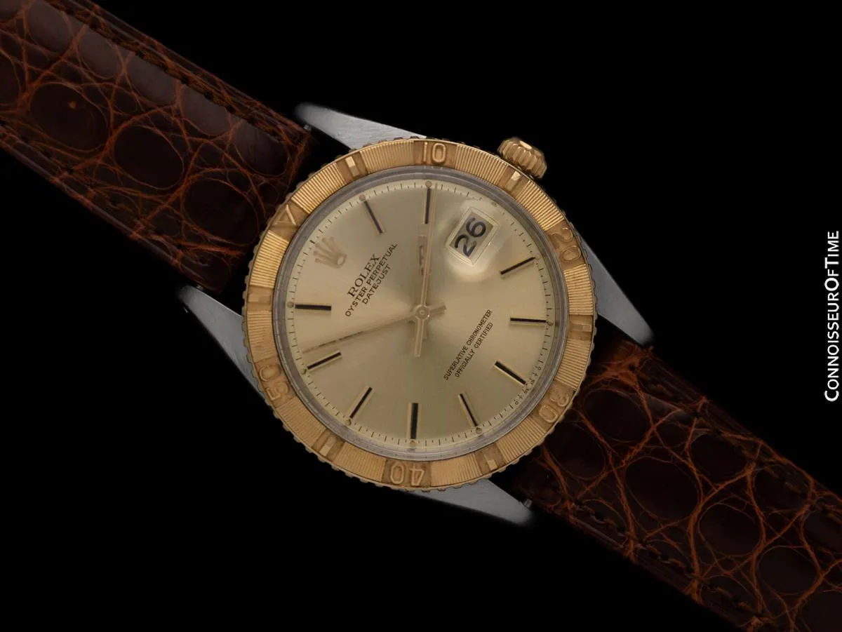 1978 Rolex Vintage Turn-O-Graph Thunderbird Datejust Mens Watch, 1625 - Stainless Steel & 18K Gold