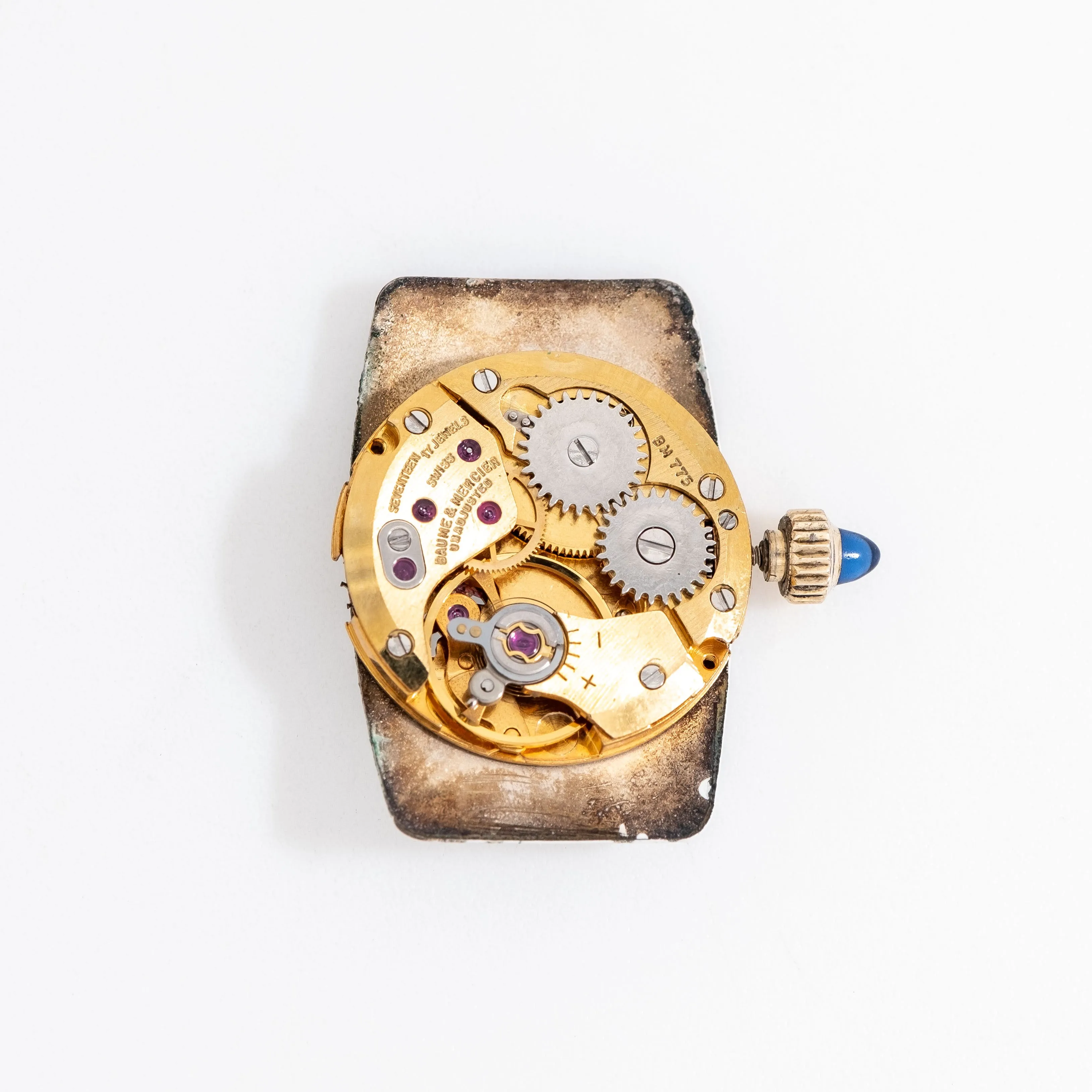 1980's Vintage Baume & Mercier Ladies Ref. 38298 "Faberge" Style Watch in Solid 18k Yellow Gold (# 14965)
