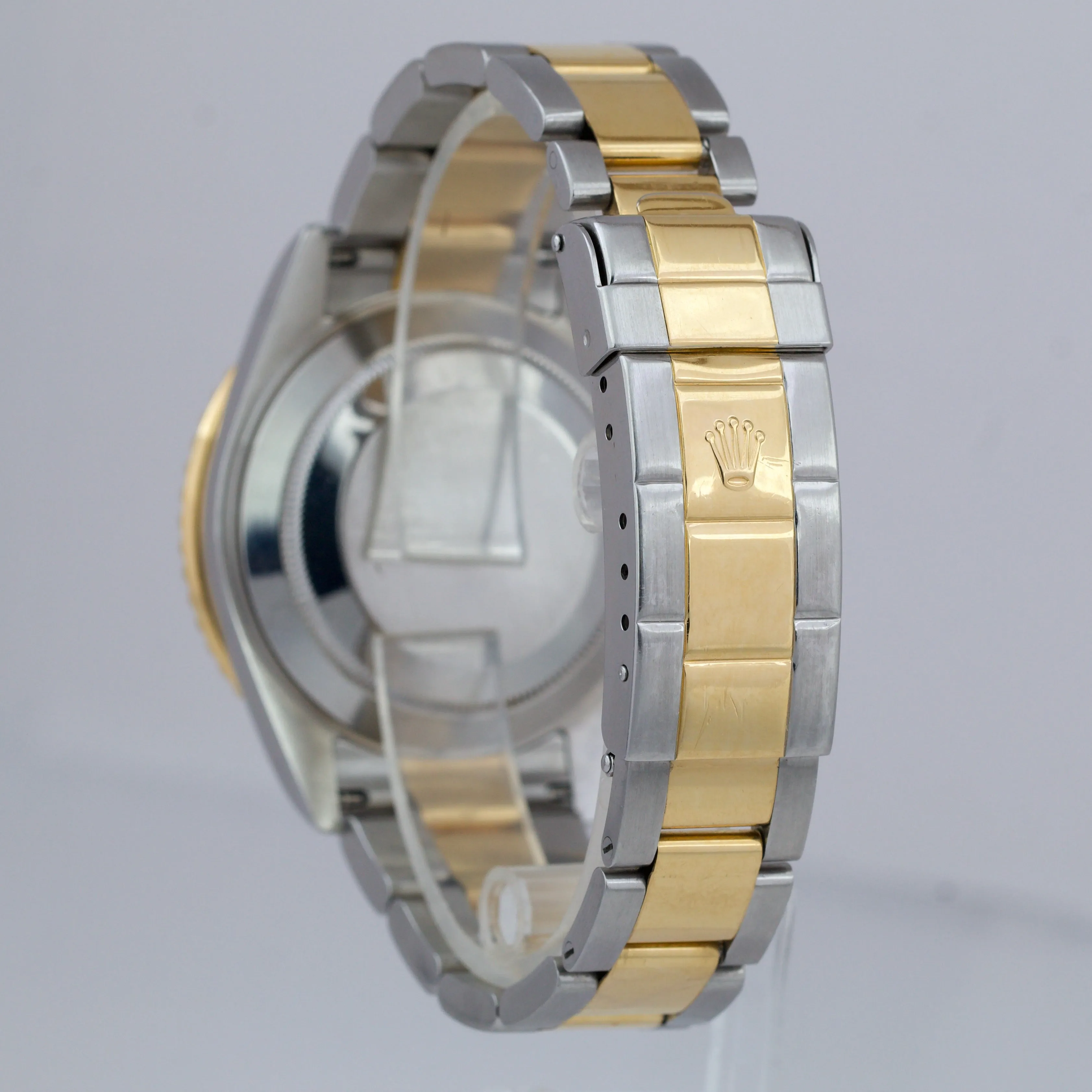 2007 Rolex Submariner Two-Tone Stainless Blue NO HOLES Dive 40mm Watch 16613