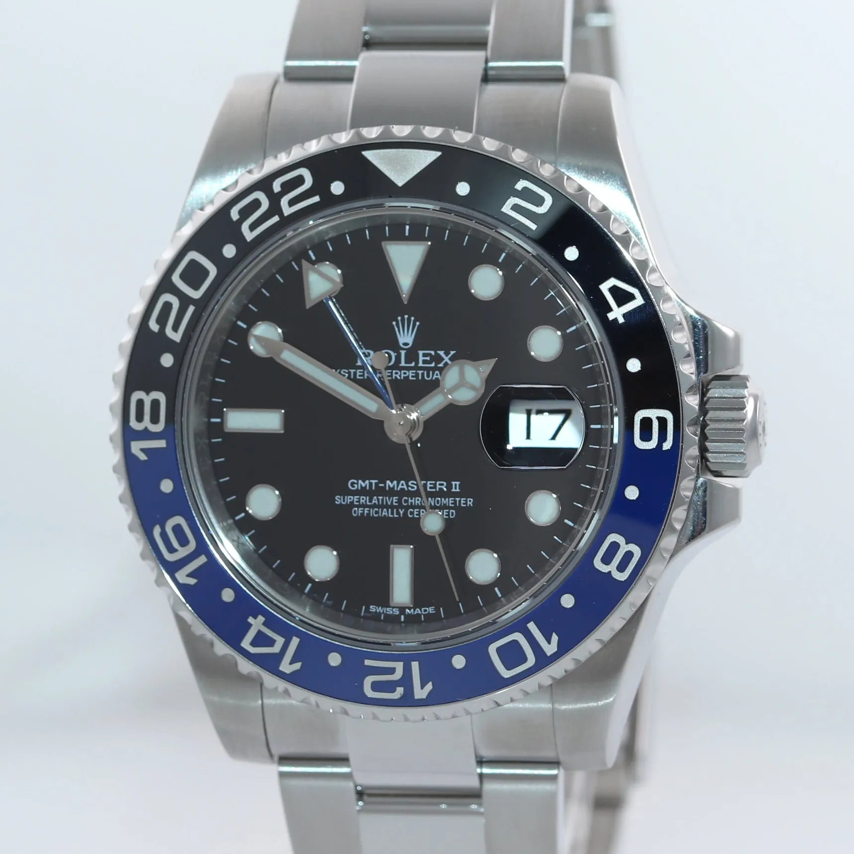 2015 PAPERS Rolex GMT Master Blue 116710 BLNR Ceramic Bezel Batman Watch Box