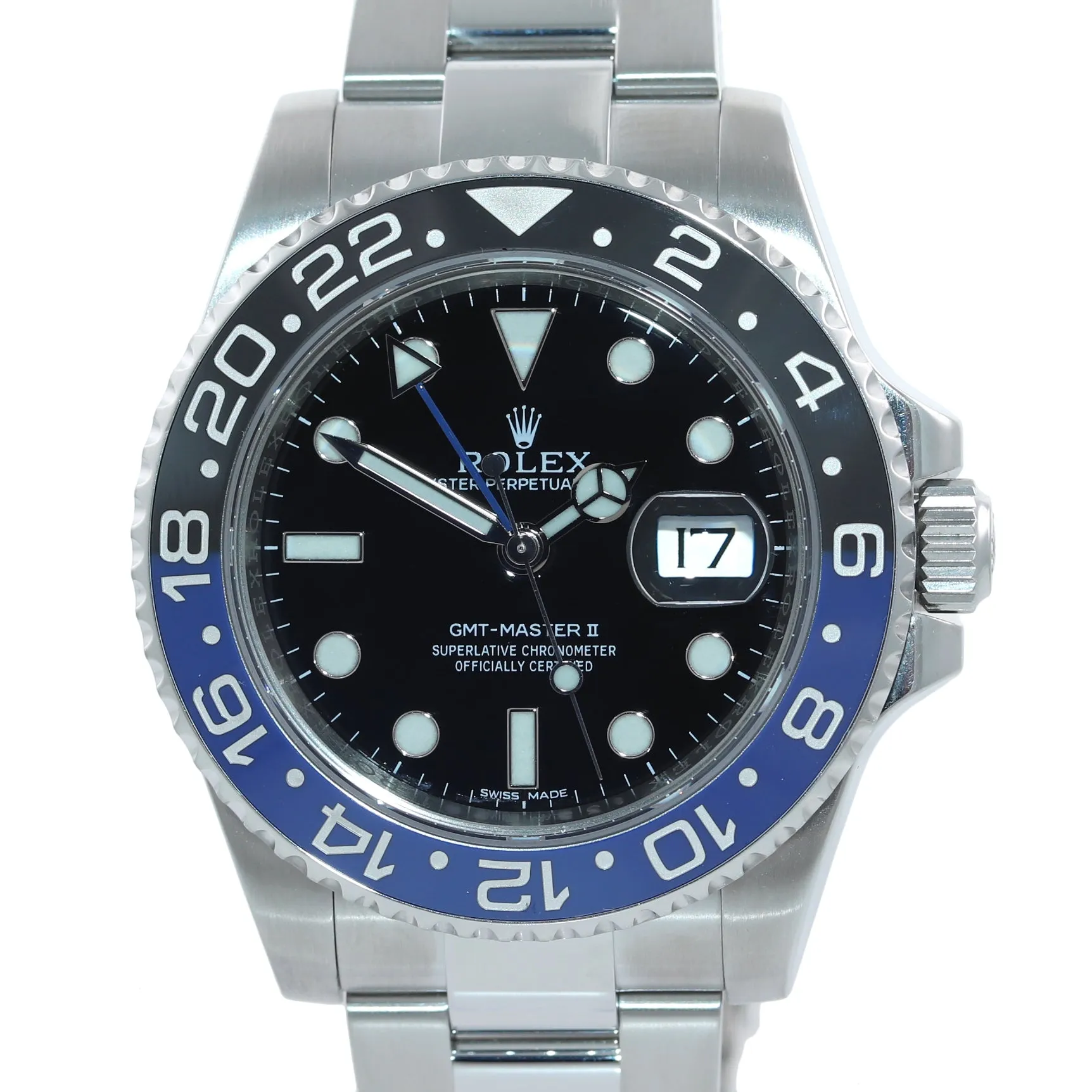 2015 PAPERS Rolex GMT Master Blue 116710 BLNR Ceramic Bezel Batman Watch Box