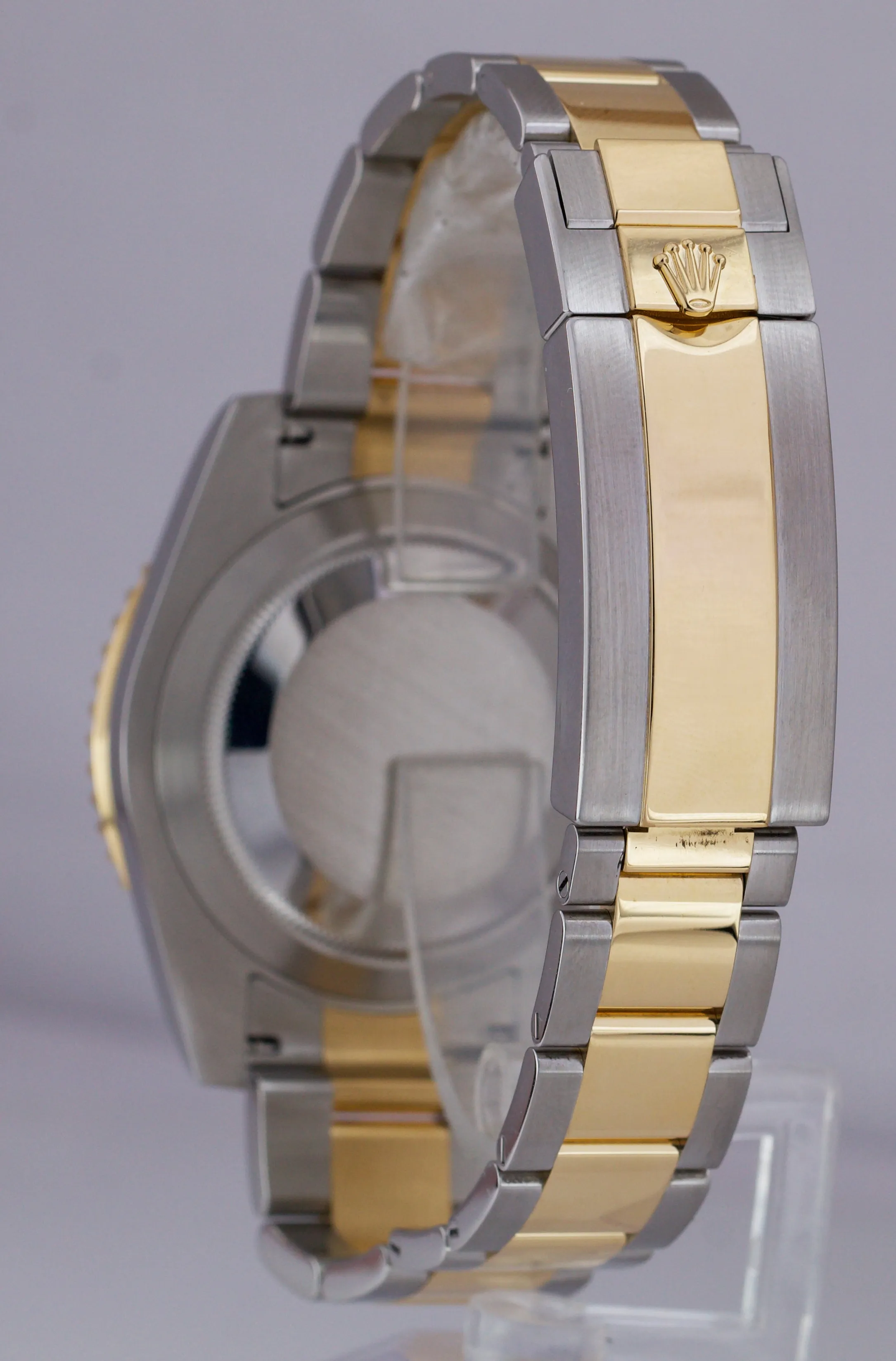 2015 Sunburst Rolex Submariner Ceramic 116613 LB Two-Tone Gold Blue Dive Watch