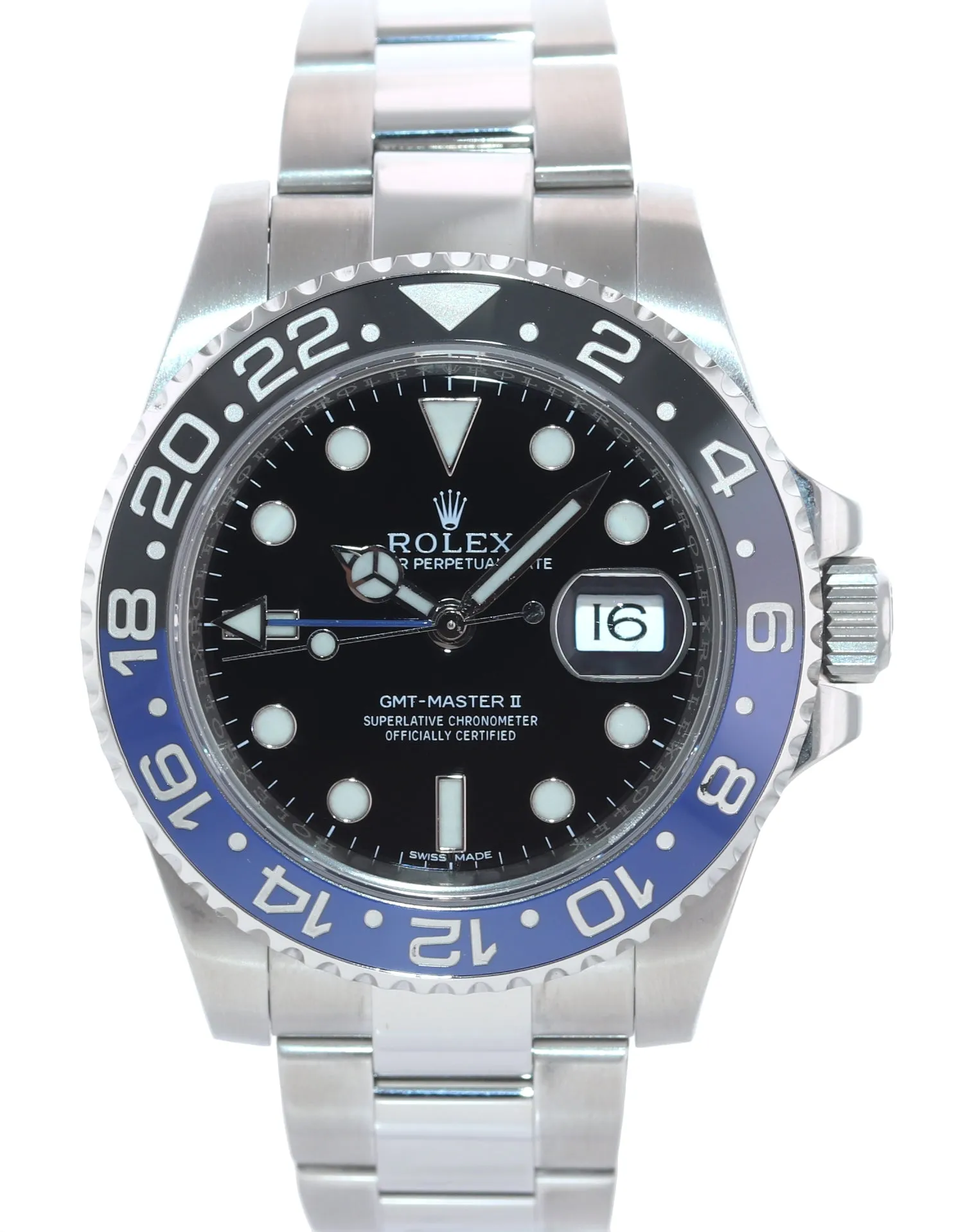 2016 Hangtag Rolex GMT Master II Blue 116710 BLNR Steel Ceramic Batman Watch Box
