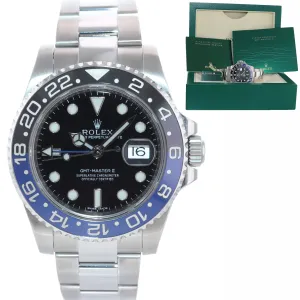 2016 Hangtag Rolex GMT Master II Blue 116710 BLNR Steel Ceramic Batman Watch Box