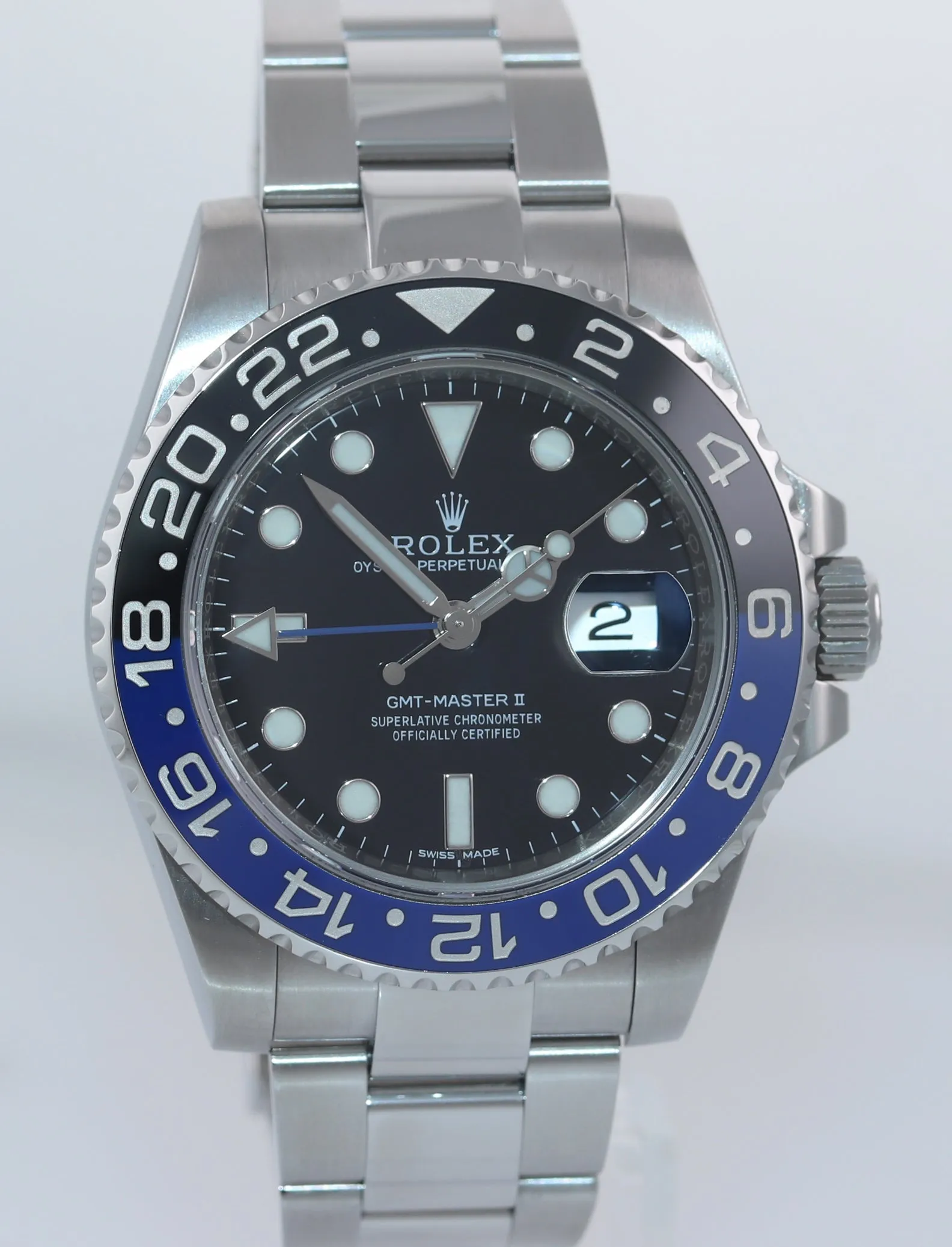 2017 MINT Rolex GMT Master II 116710 BLNR Steel Ceramic Batman Blue Watch Box