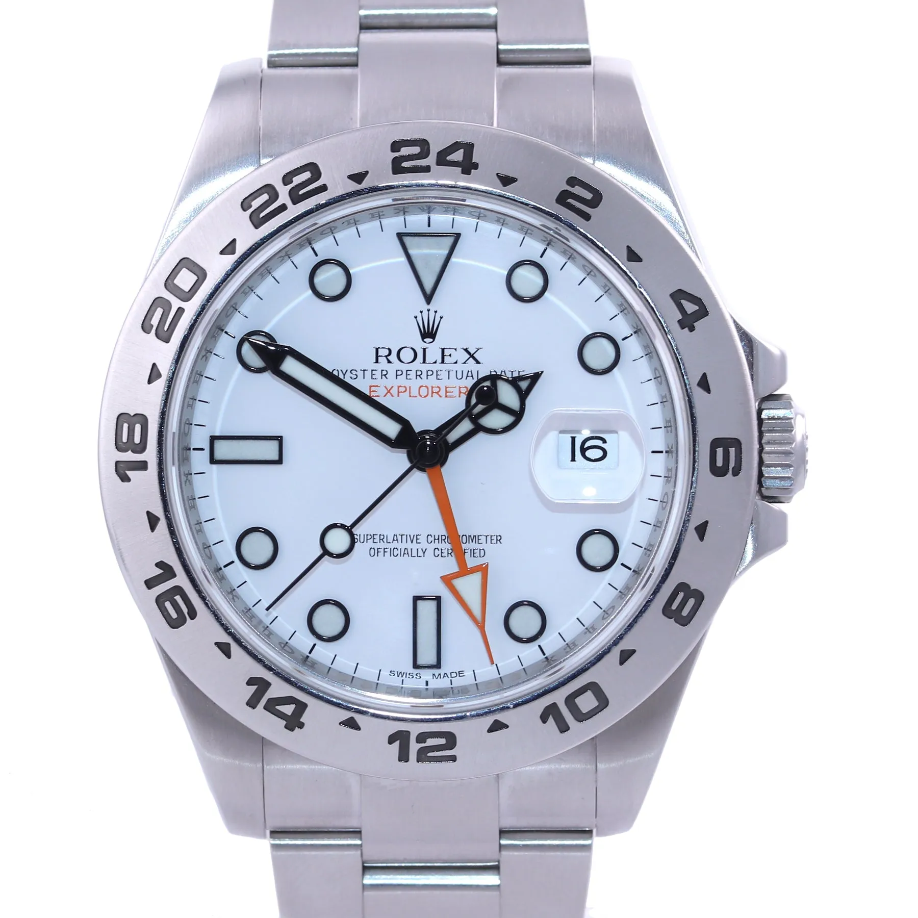 2018-2019 Rolex Explorer II 42mm Polar 216570 White Steel Oyster GMT Watch Box
