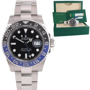 2019 Papers Rolex GMT Master 2 116710 BLNR Steel Ceramic Batman Watch