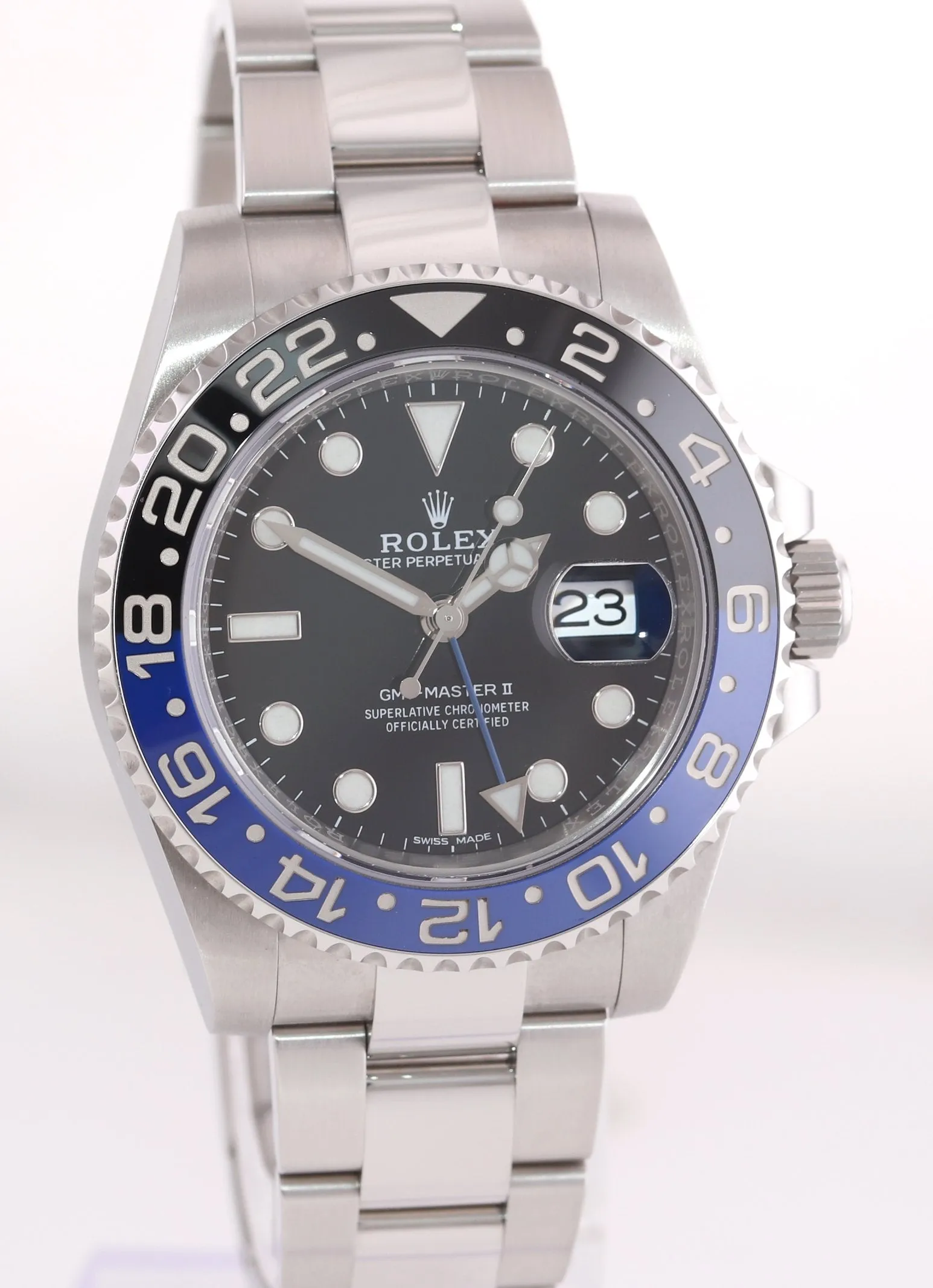 2019 Papers Rolex GMT Master 2 116710 BLNR Steel Ceramic Batman Watch