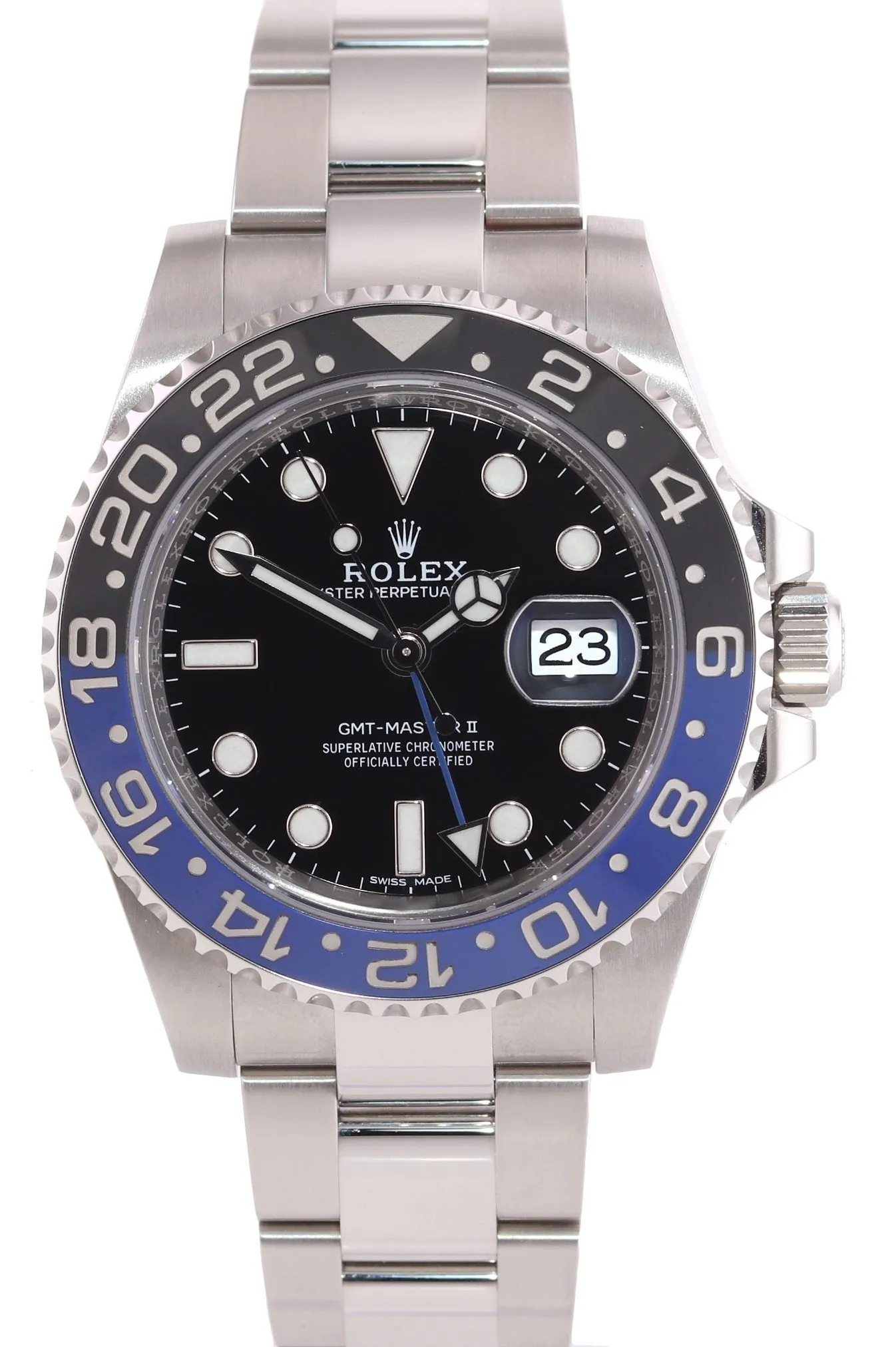 2019 Papers Rolex GMT Master 2 116710 BLNR Steel Ceramic Batman Watch