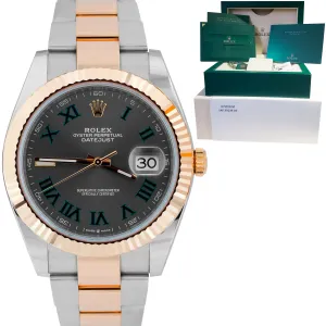 2020 MINT Rolex DateJust 41 WIMBLEDON Everose Gold Two-Tone Oyster Watch 126331