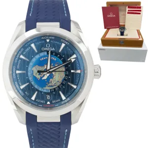 2021 NEW Omega Seamaster Aqua Terra GMT Worldtimer 220.12.43.22.03.001 B P Watch