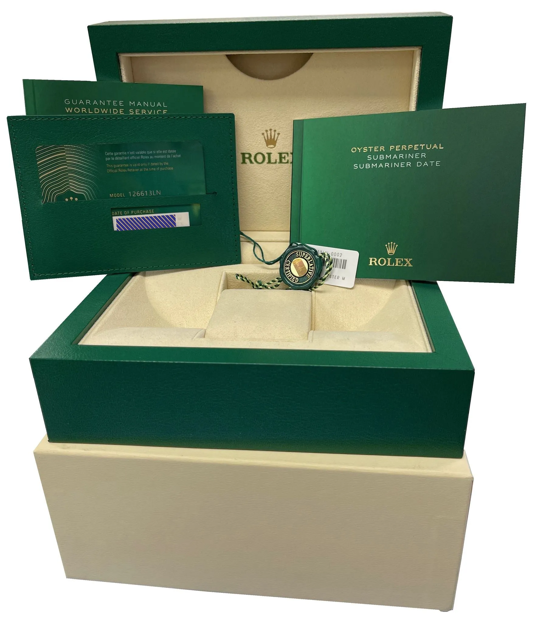 2021 Rolex Submariner Date 41mm Ceramic Two-Tone Gold Black Watch 126613 LN B P