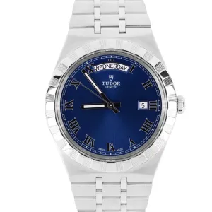 2022 PAPERS Tudor Royal Day Date Stainless Steel Blue 41mm 28600 Automatic Watch