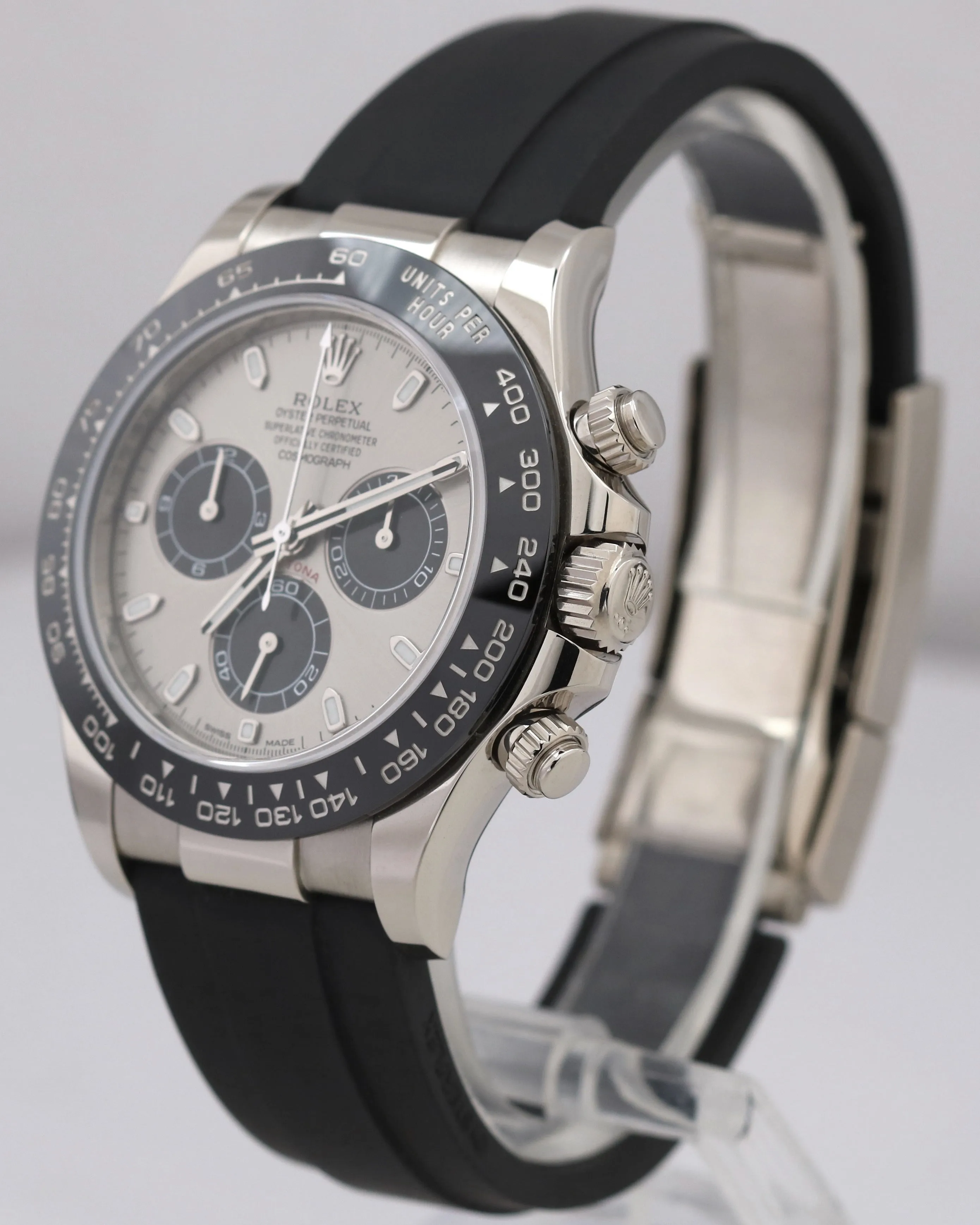2023 Rolex Daytona SILVER GHOST 18K White Gold Oysterflex 40mm 116519 LN BOX