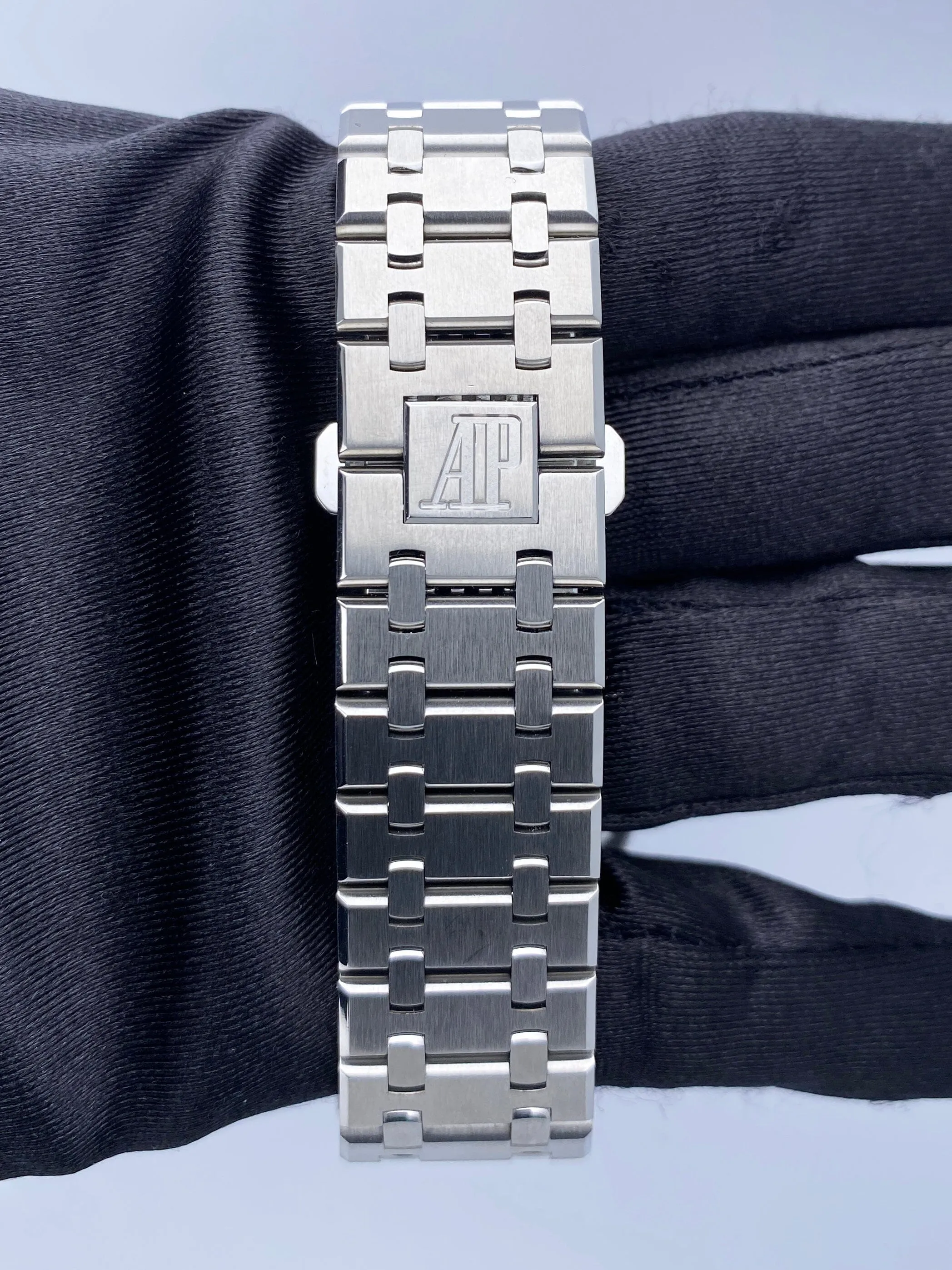Audemars Piguet Royal Oak 26120ST Dual Time Blue Dial Mens Watch Box Papers
