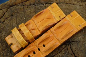 BESPOKE GENUINE YELLOW CROCODILE SKIN LEATHER STRAP HDCS21