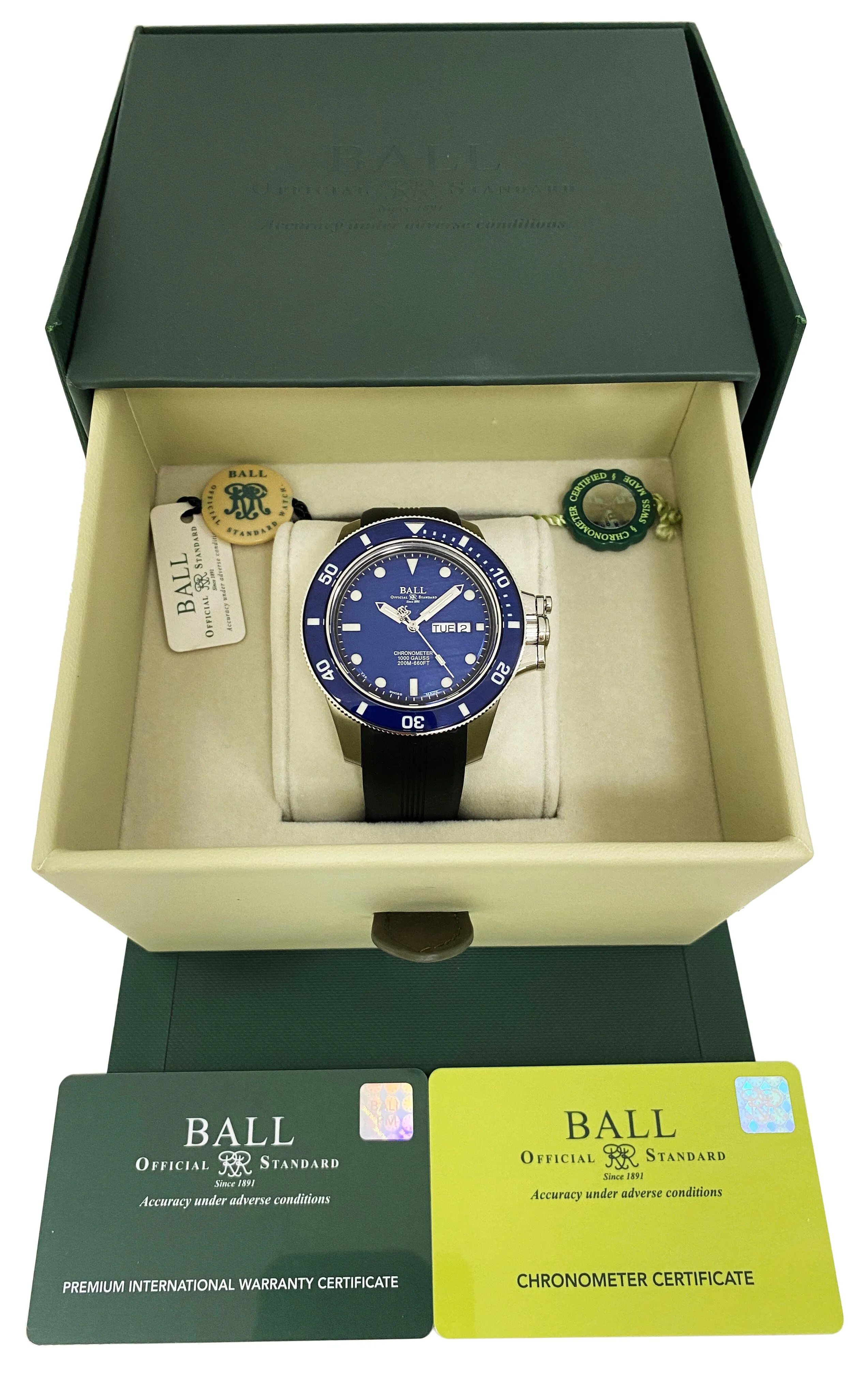 Brand New BALL Engineer Hydrocarbon Original 43mm Mens Watch Box Papers