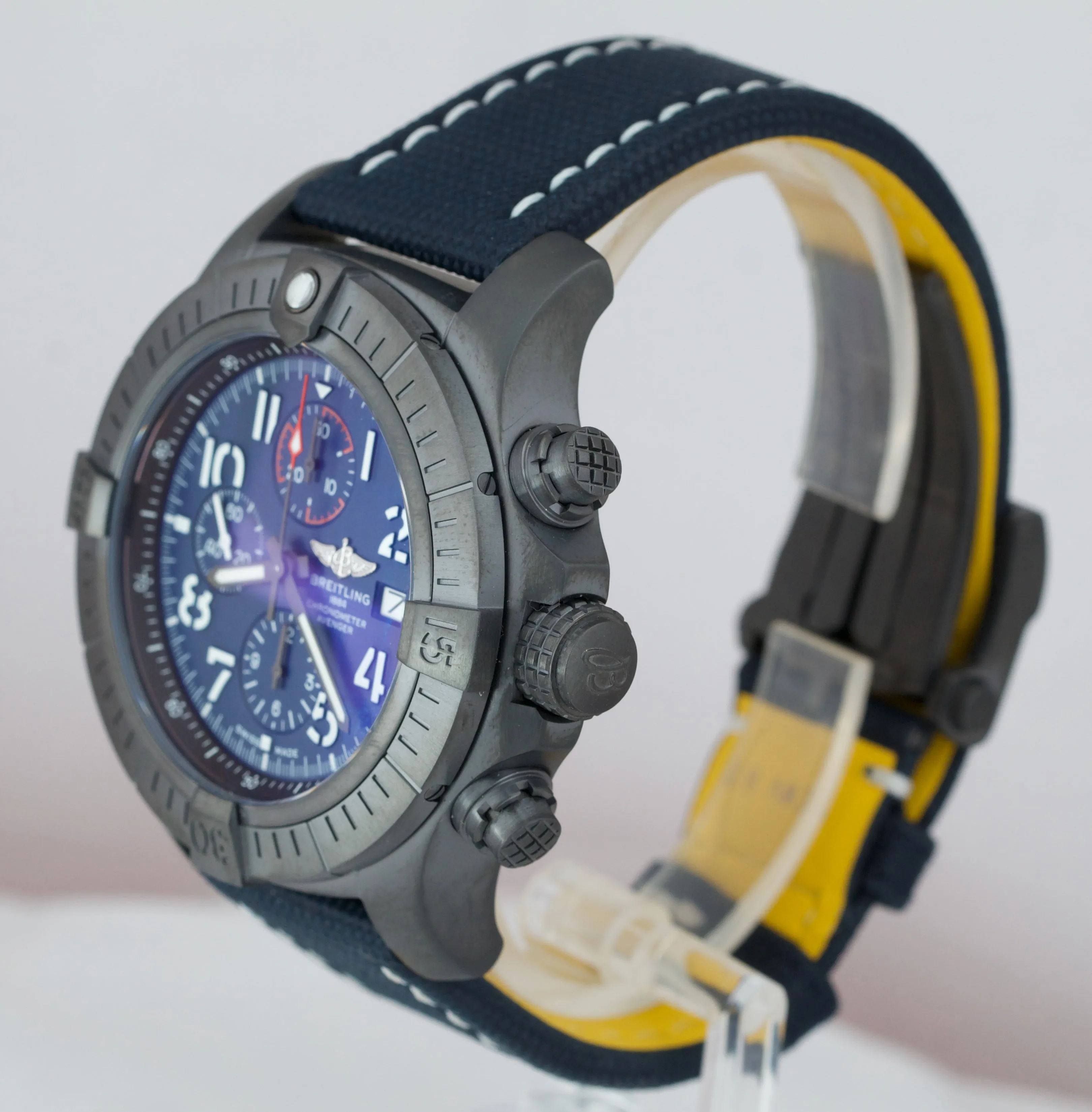 BRAND NEW Breitling Super Avenger Chronograph 48 Night Mission V13375 DLC Watch