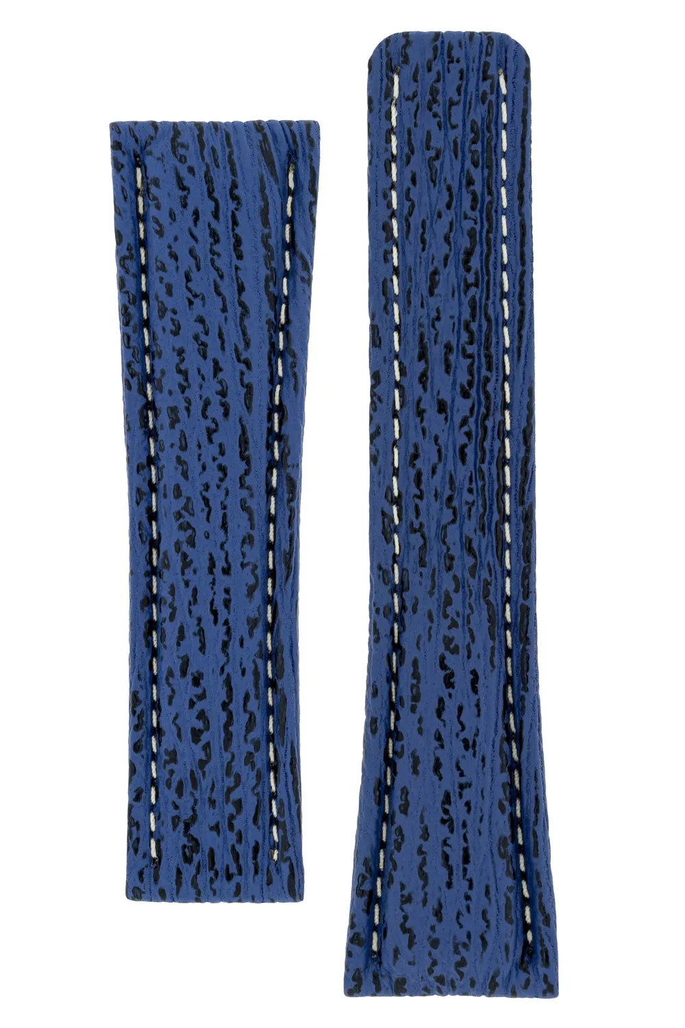 Breitling-Style Shark Deployment Watch Strap in NIGHT BLUE