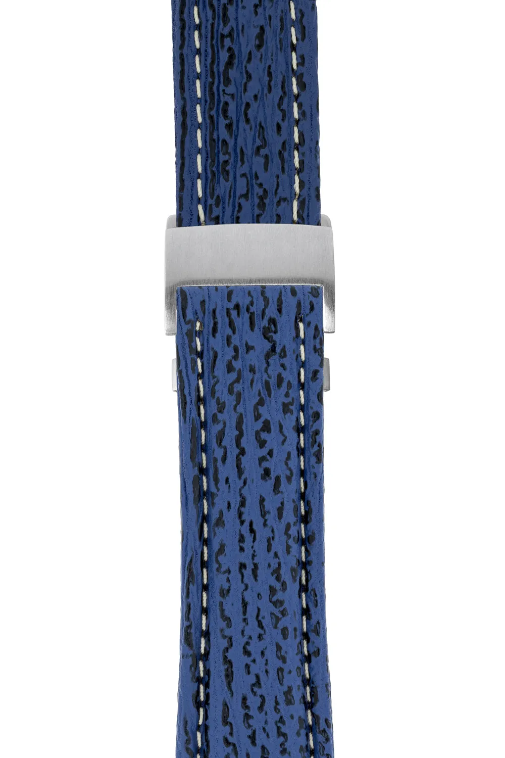 Breitling-Style Shark Deployment Watch Strap in NIGHT BLUE