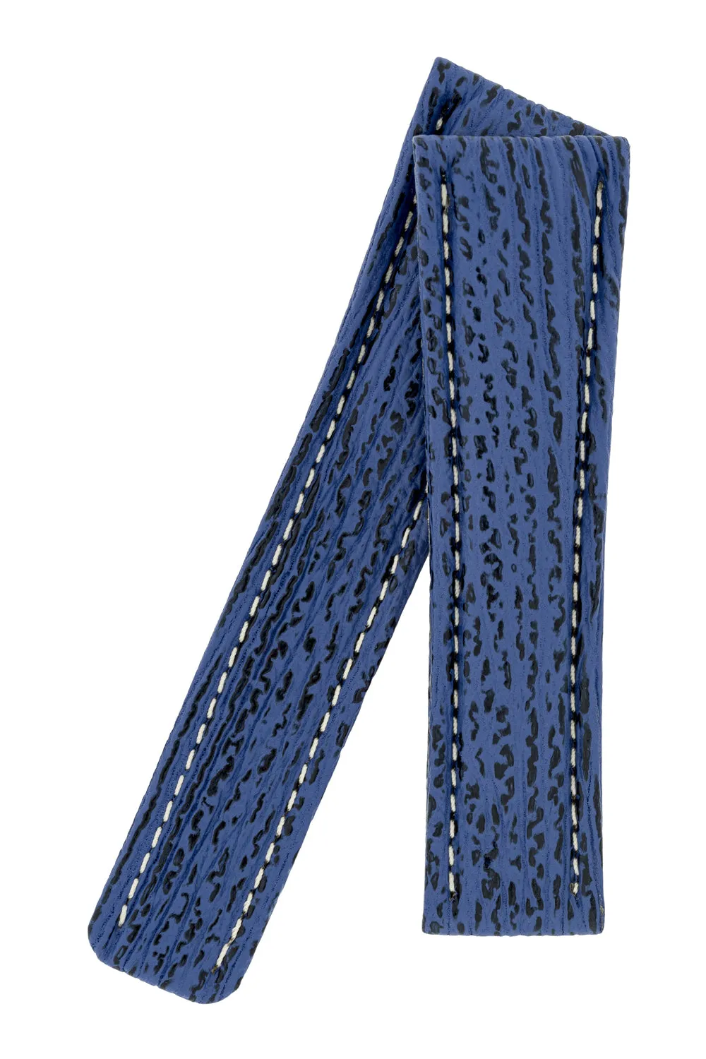 Breitling-Style Shark Deployment Watch Strap in NIGHT BLUE