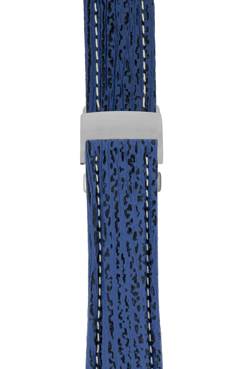 Breitling-Style Shark Deployment Watch Strap in NIGHT BLUE