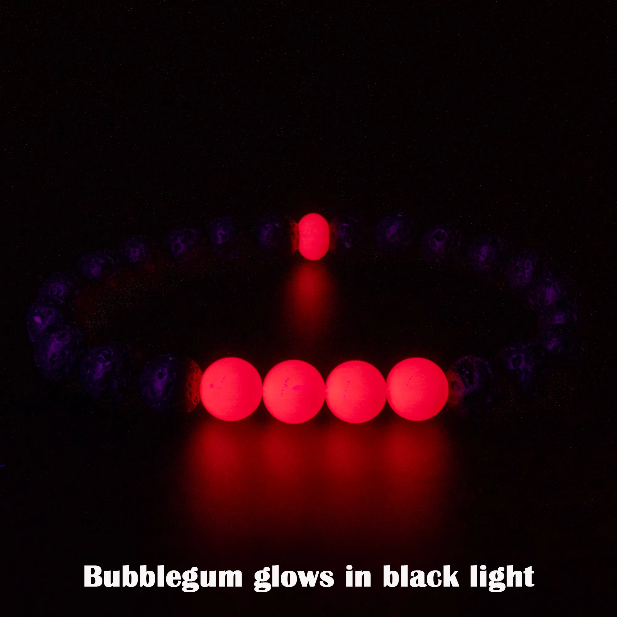 Bubblegum Opal & Lava Stone Beaded Bracelet