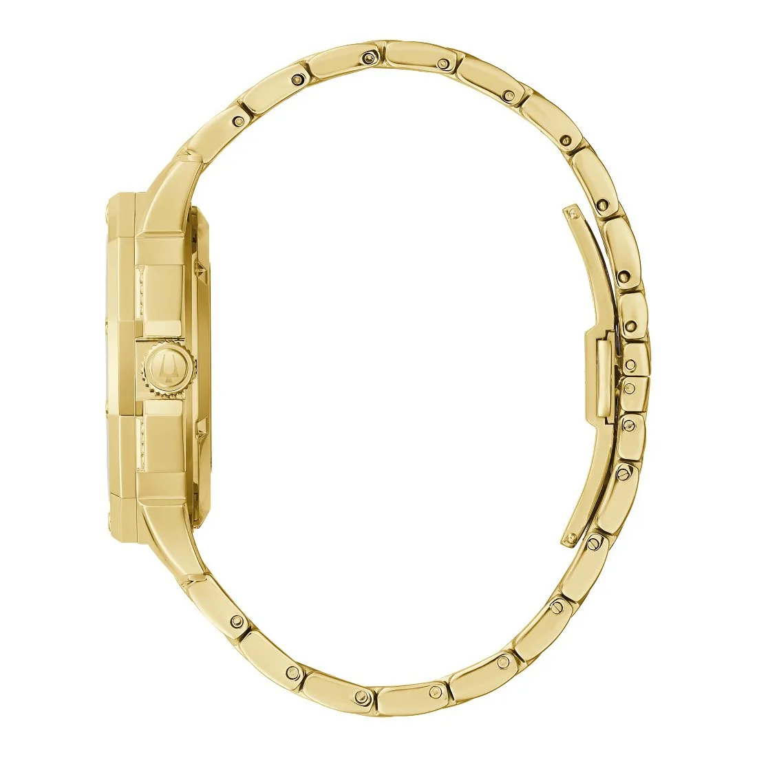 Bulova Octava Mens Automatic Gold Tone Crystal Watch